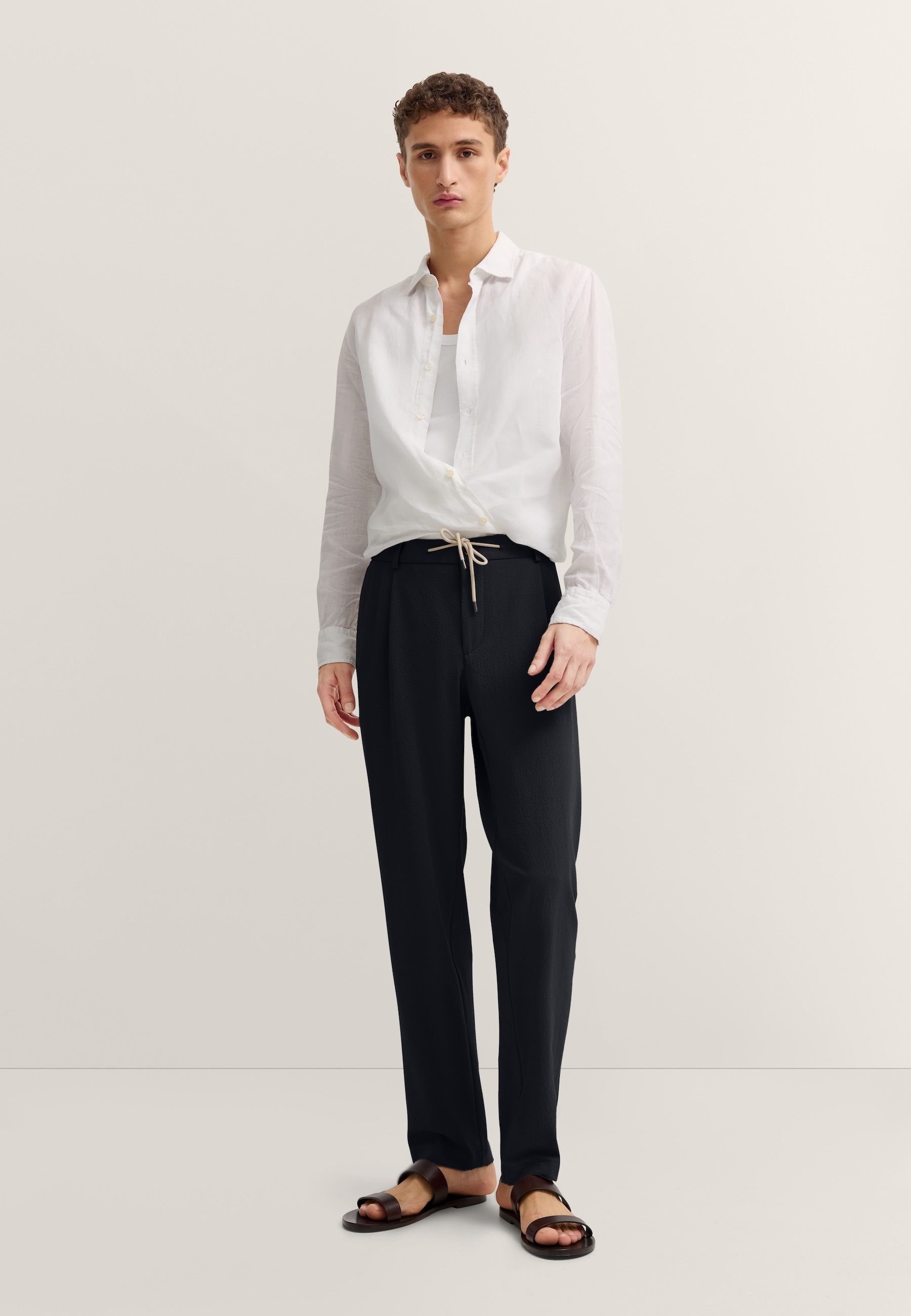 bugatti Anzughose »Seersucker«  mit Bundfalte und Stretch-Funktion