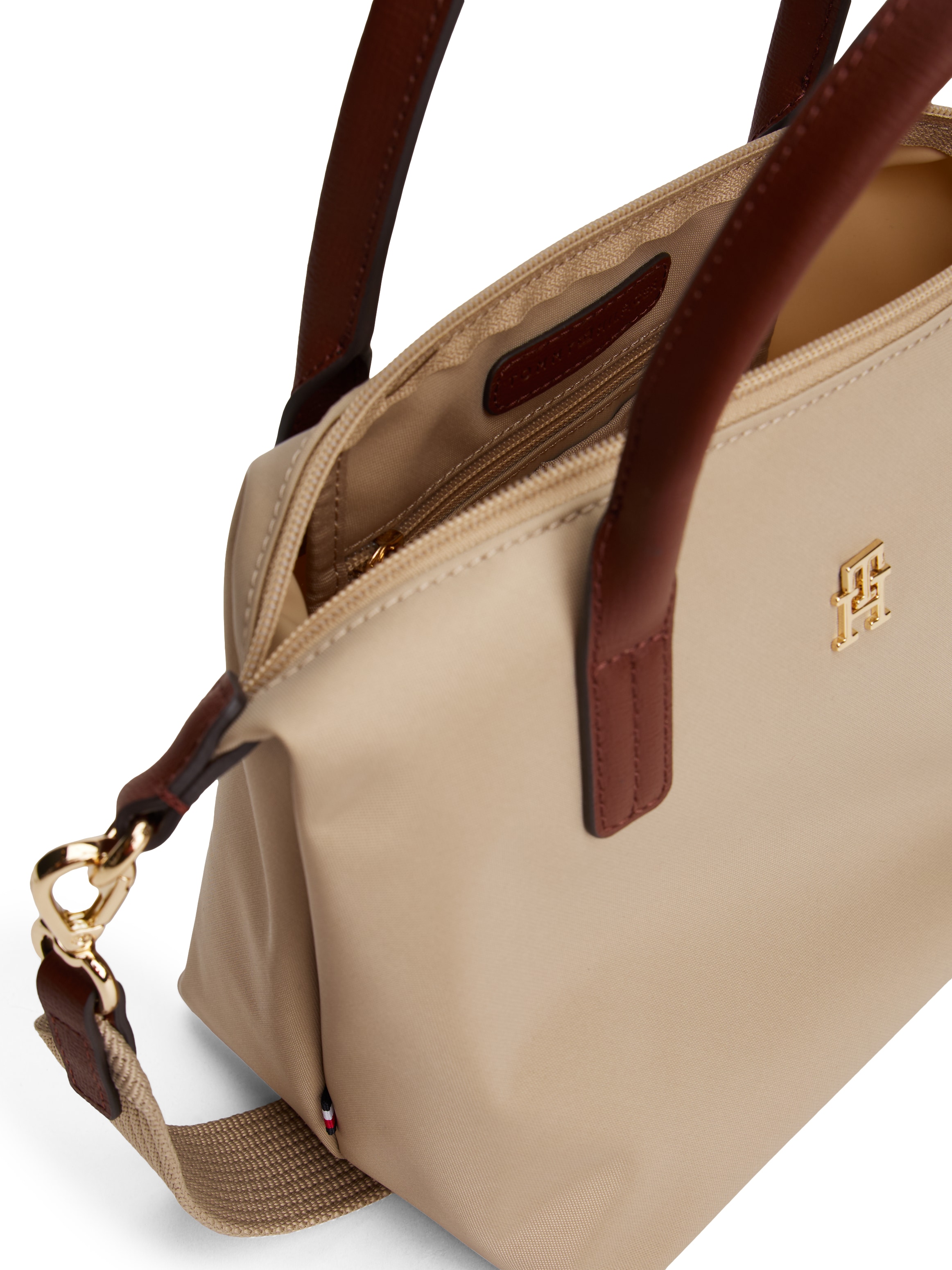 Tommy Hilfiger Tragetasche »POPETTE MINI TOTE«, Damen Umhängetasche, Minibag mit abnehmbarem Riemen
