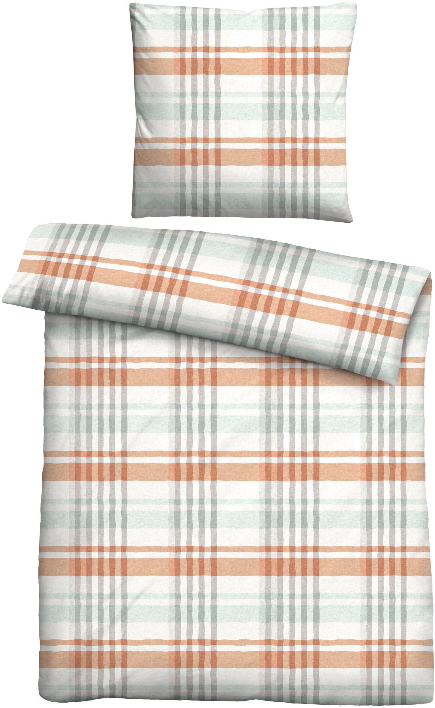 Thumbnail - Castell - Markenbettwäsche Bettwäsche "0020373" 2 Stk. tlg. absolut bügelfrei, 100% Baumwolle, mit Reißverschluss, ganzj...