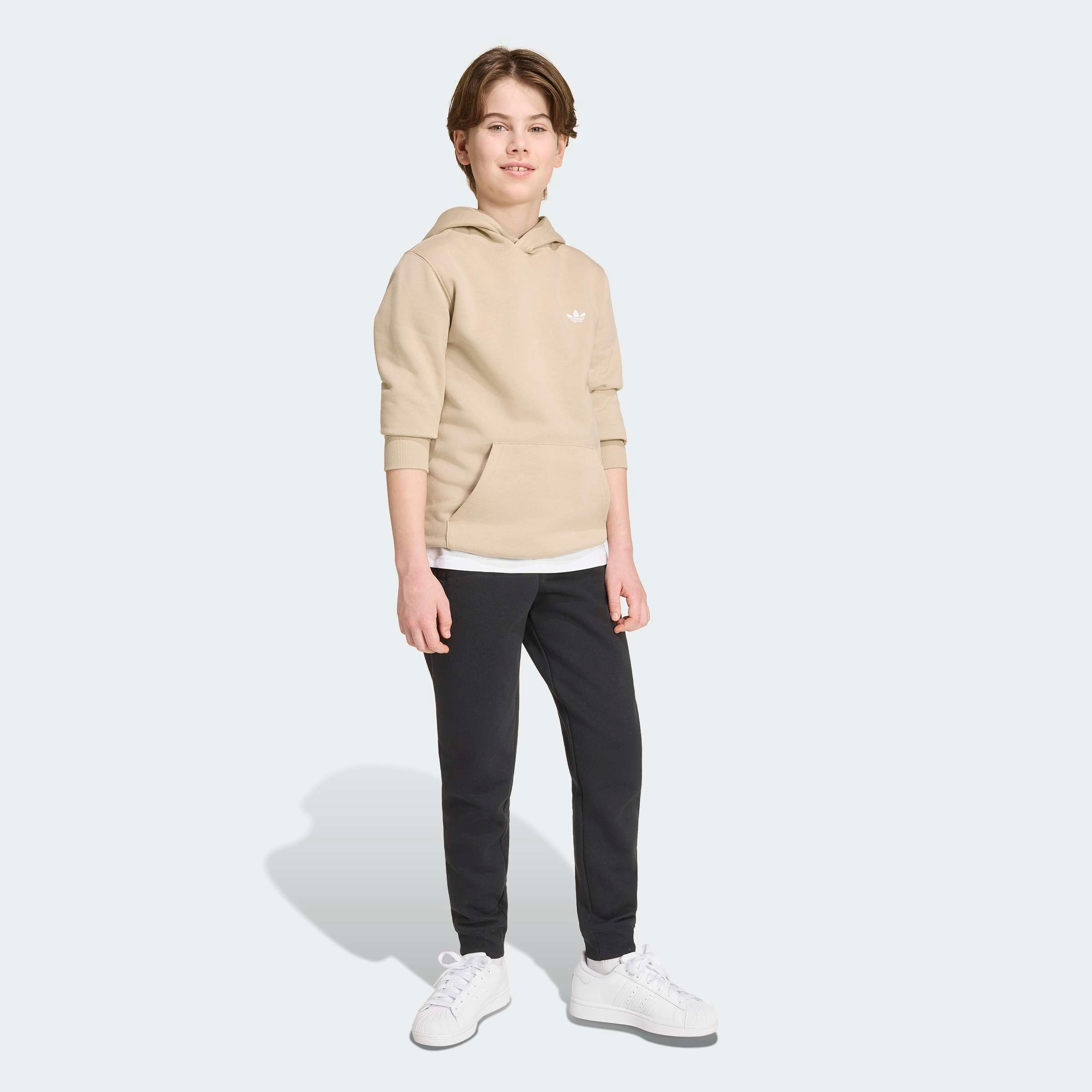 adidas Originals Kapuzensweatshirt »REGULAR FLEECE-HOODIE«, für Kinder, mit Kapuze, ohne Verschluss, aus Baumwolle und Polyester
