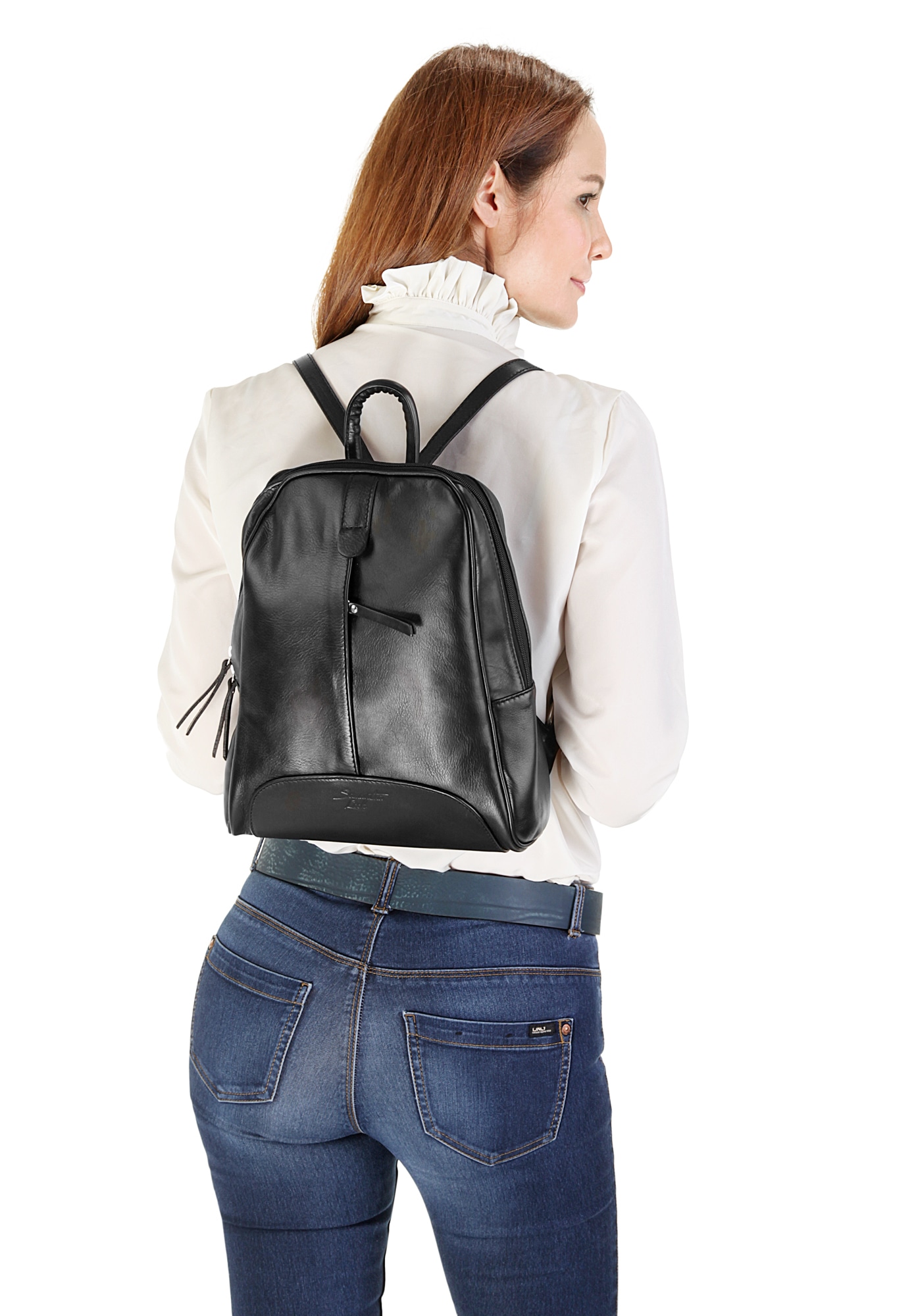 Samantha Look Cityrucksack, echt Leder, Made in Italy