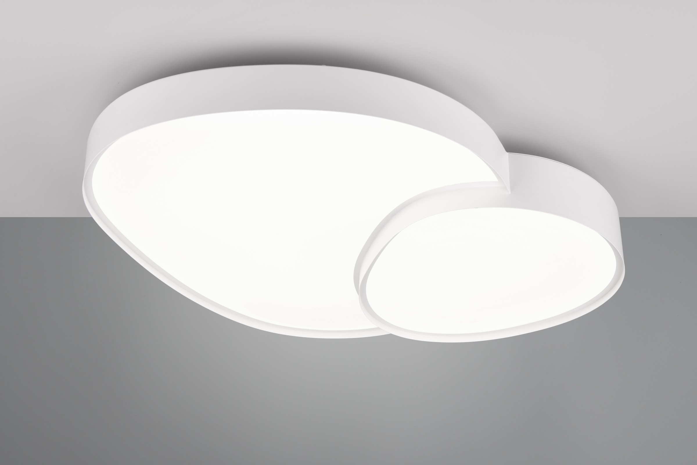 TRIO Leuchten LED Deckenleuchte »RISE, LED Deckenlampe 45W 5300 Lumen warmweiß bis kaltweiß 2700-6500K«, 1 flammig, Leuchtmittel LED-Board | LED fest integriert, Fernbedienung dimmbar Memoryfunktion Nachtlicht CCT Lichtfarbe wählbar