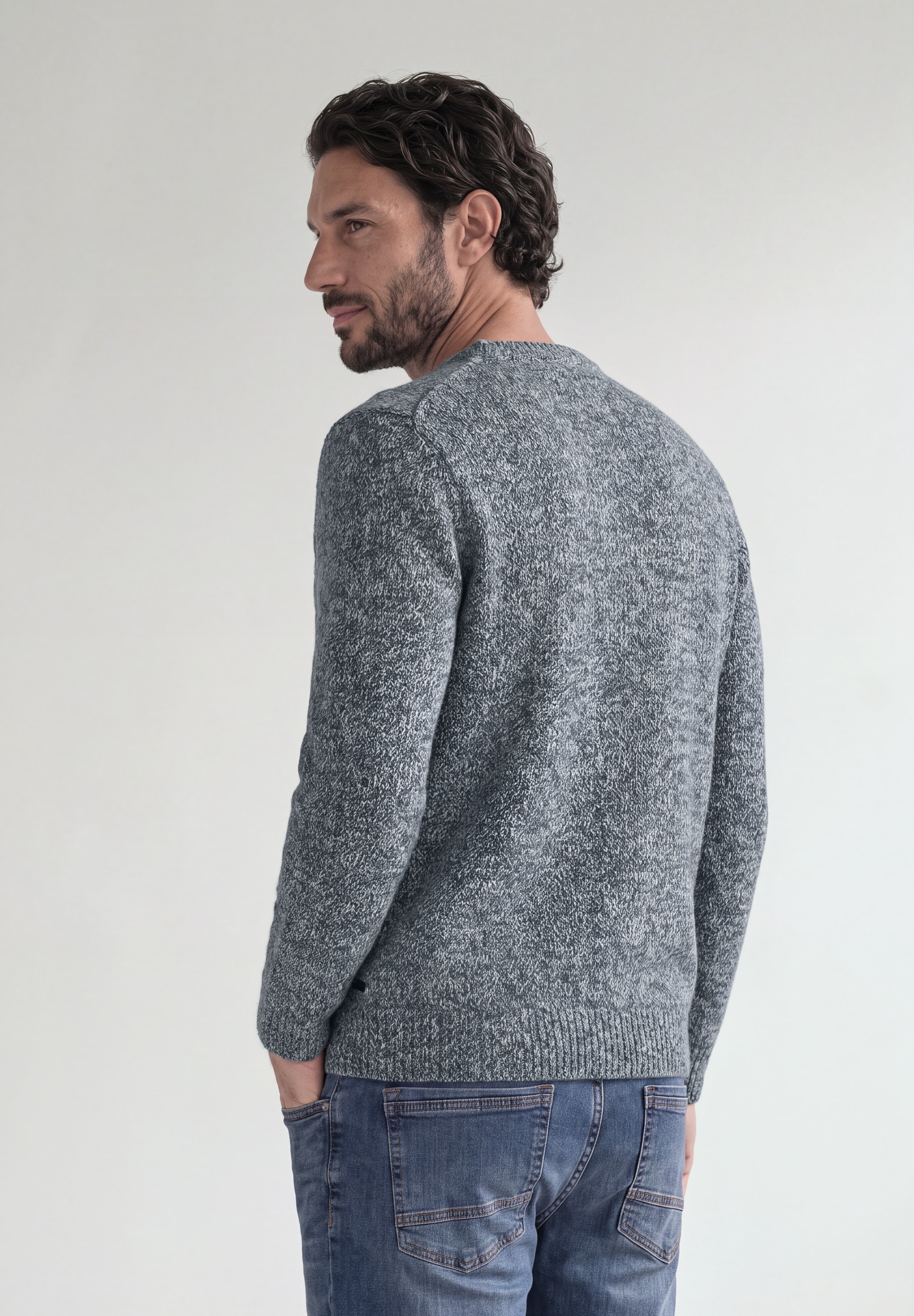 STREET ONE MEN Strickpullover aus softem Materialmix