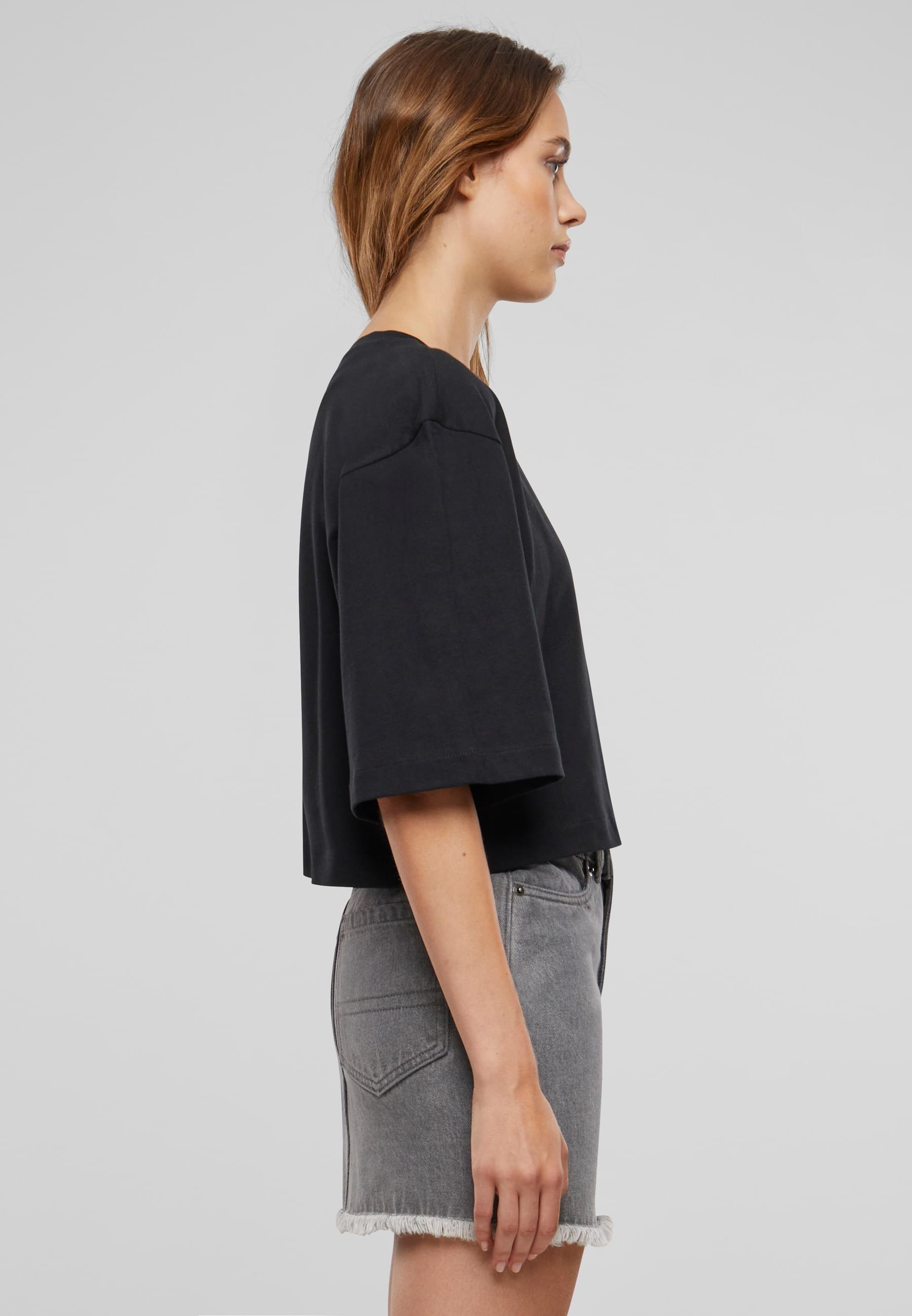 URBAN CLASSICS T-Shirt »Urban Classics Damen Ladies Heavy Organic Oversized Cropped Tee«, (1 tlg.)
