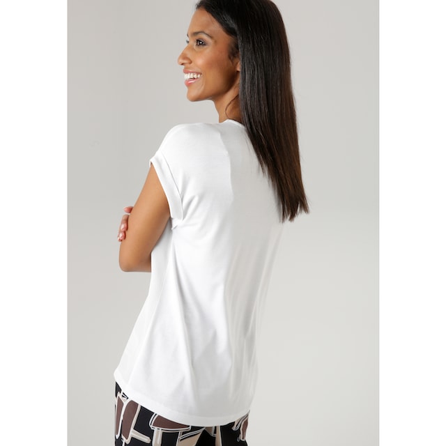Aniston SELECTED Shirtbluse, mit angeschnittenen Ärmeln - NEUE KOLLEKTION  online bestellen | BAUR