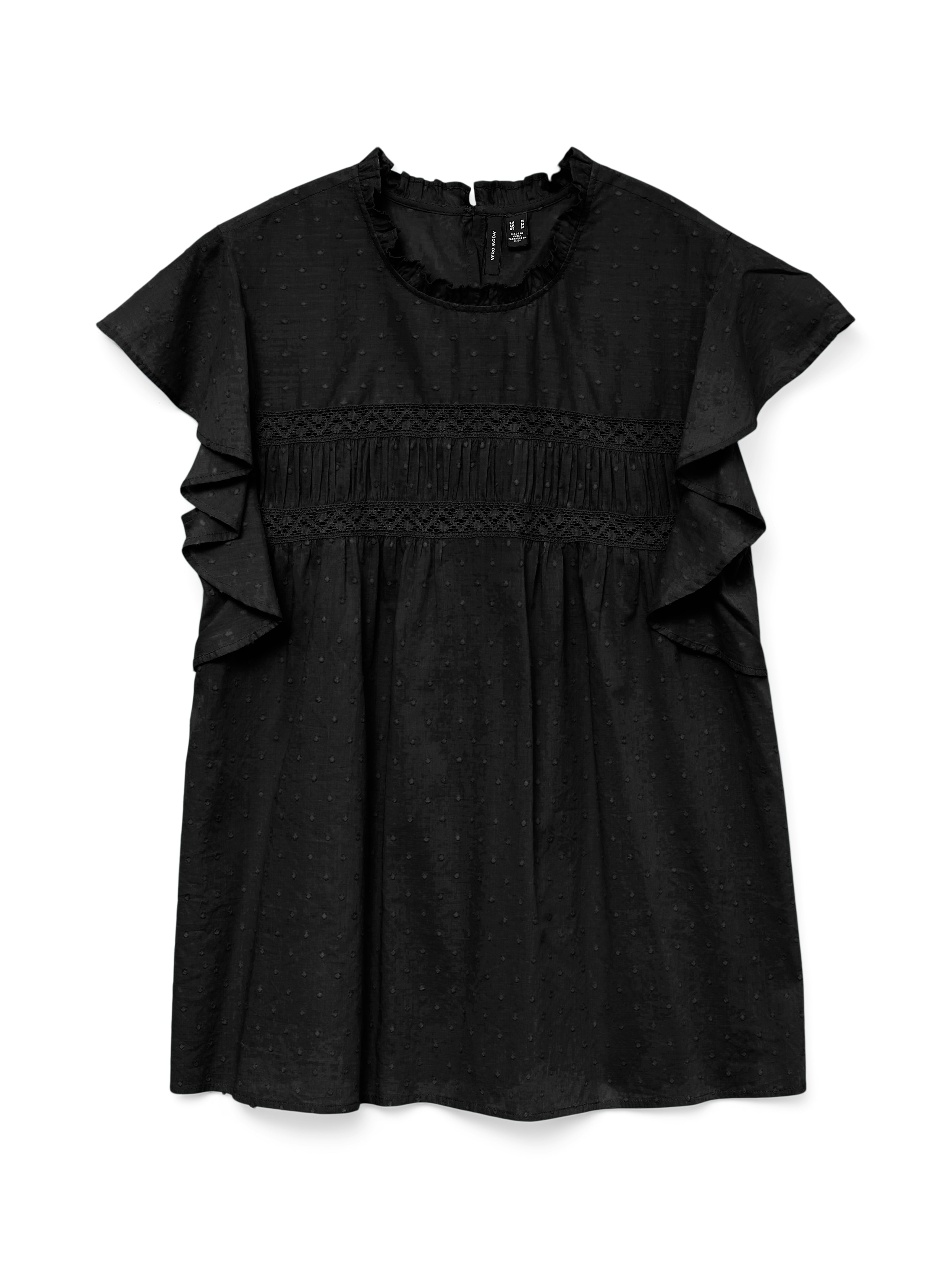 Vero Moda Blusenshirt »VMTRINE SL LACE TOP WVN NOOS«