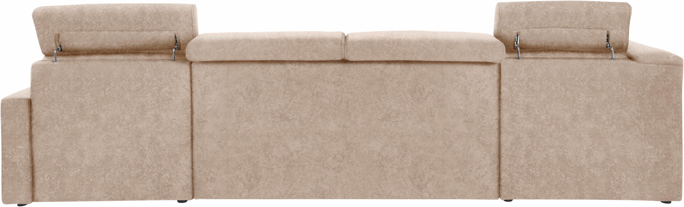 DOMO collection Wohnlandschaft »Ava moderne Sitzheftung mit toller Doppelnaht, komfortabel, U-Form«, mit Federkern, wahlweise mit Kopfteilverstellungen