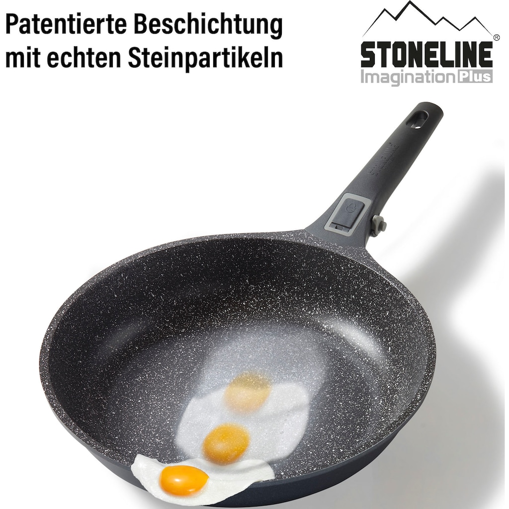 STONELINE Pfannen-Set »Imagination PLUS«, Aluminiumguss, (Set, 3 tlg., je 1 Pfanne Ø 20/24/28 cm, Fassungsvermögen 1,2 L/1,9 L/3,0 L)