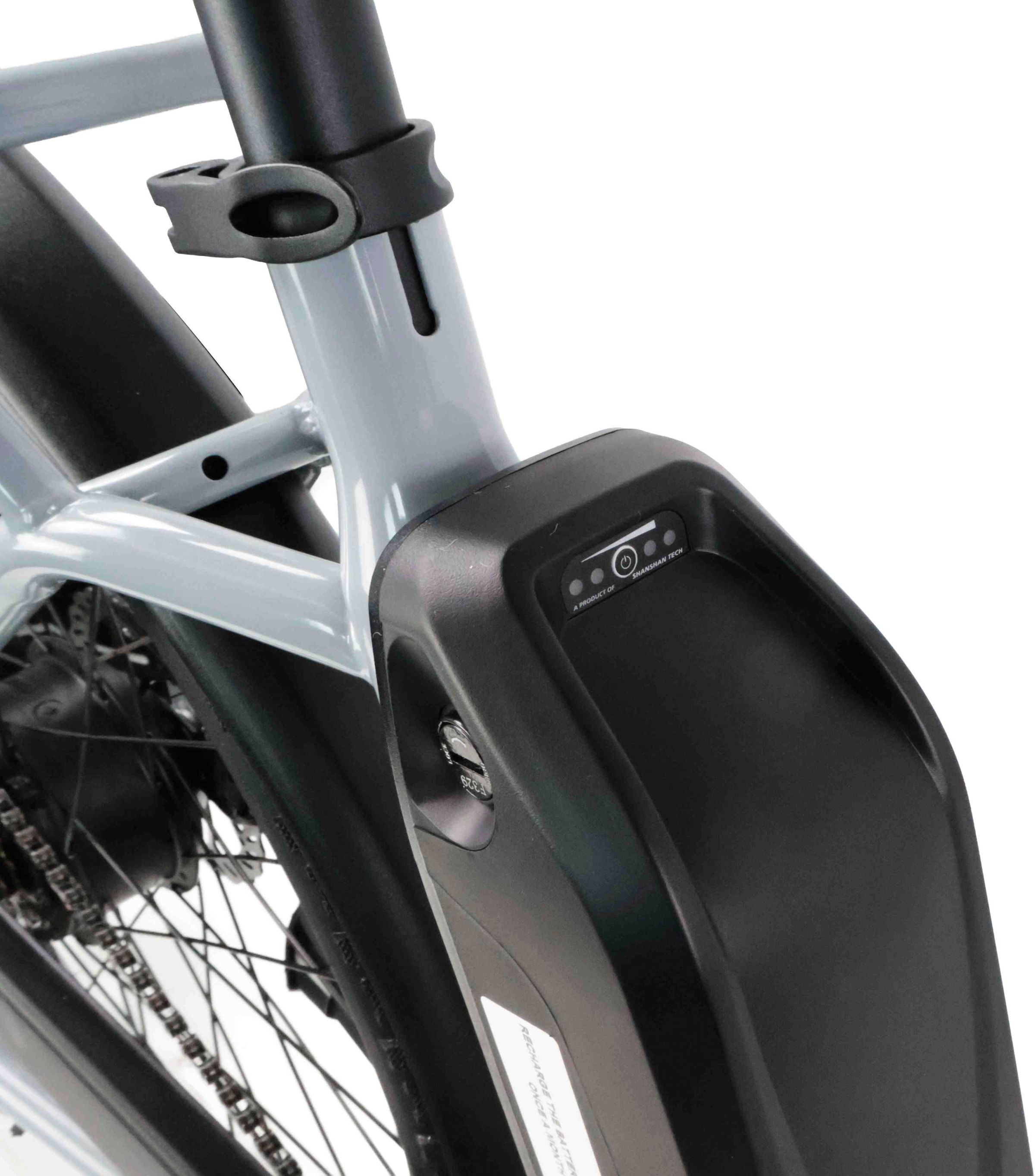 LLobe »City E-Bike 26" Town Compact, grau« 7 Gang Kettenschaltung Heckmotor 250 W