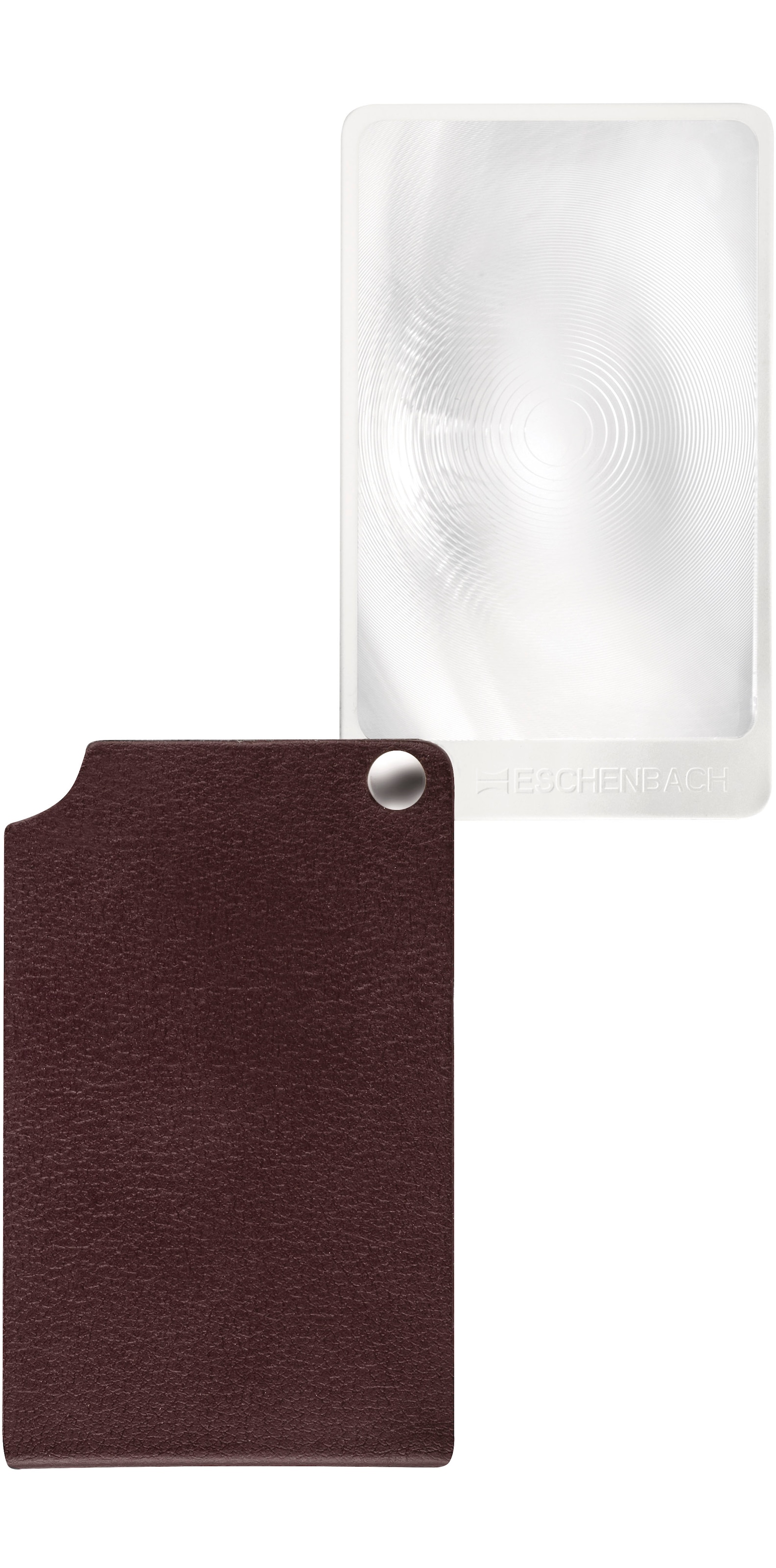 Einschlaglupe "visoPOCKET", B:7,4cm H:4,8cm, rot, ESCHENBACH OPTIK, Lupen, Hochwertige Lupe im Taschenformat