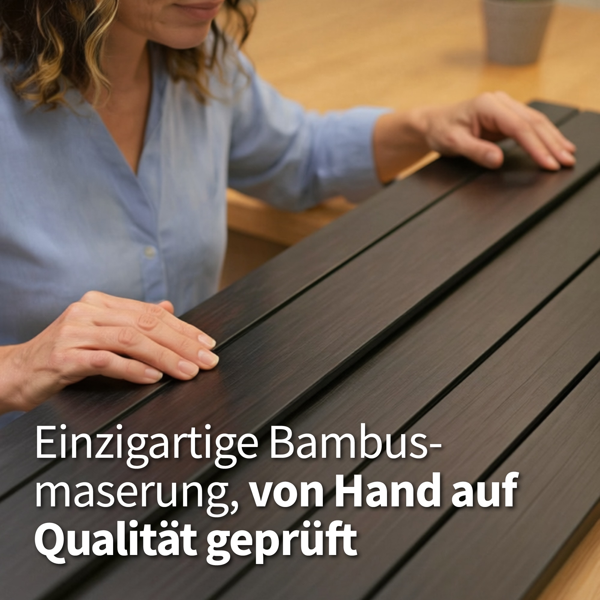 my home Jalousie Alexia mit Bohren freihngend aus Bambus mit 50mm  Lamellen, Bedienung durch Schnurzug | BAUR