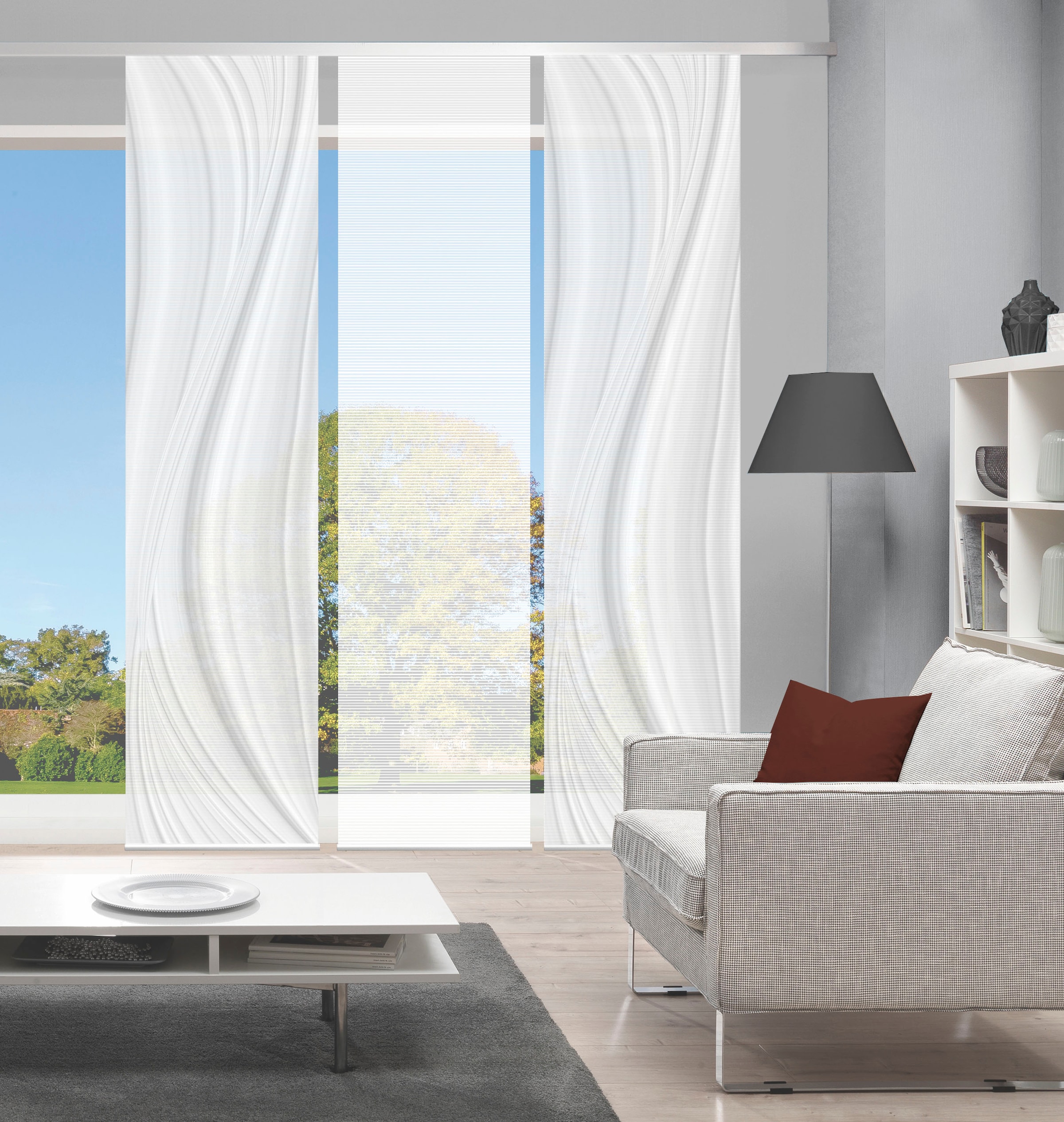 Vision S Schiebegardine "LAURINA 3er SET" Paneelwagen 3 Stk. tlg. Schiebevo günstig online kaufen