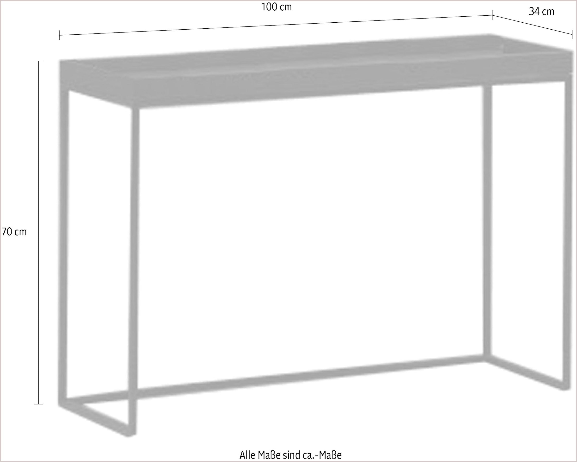 Fiam Konsolentisch »pizzo«, in verschiedenen Gestellfarben, Breite 100 cm