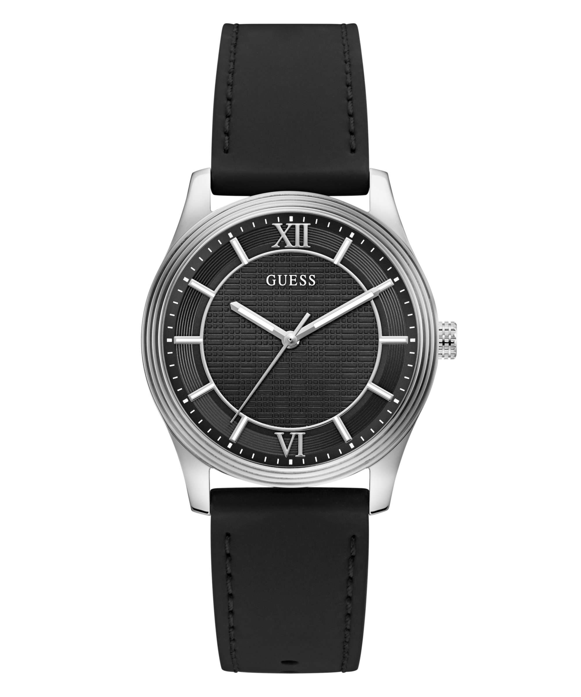 Guess »QUENTIN« Armbanduhr, Damenuhr, Herrenuhr, Silikonarmband, analog