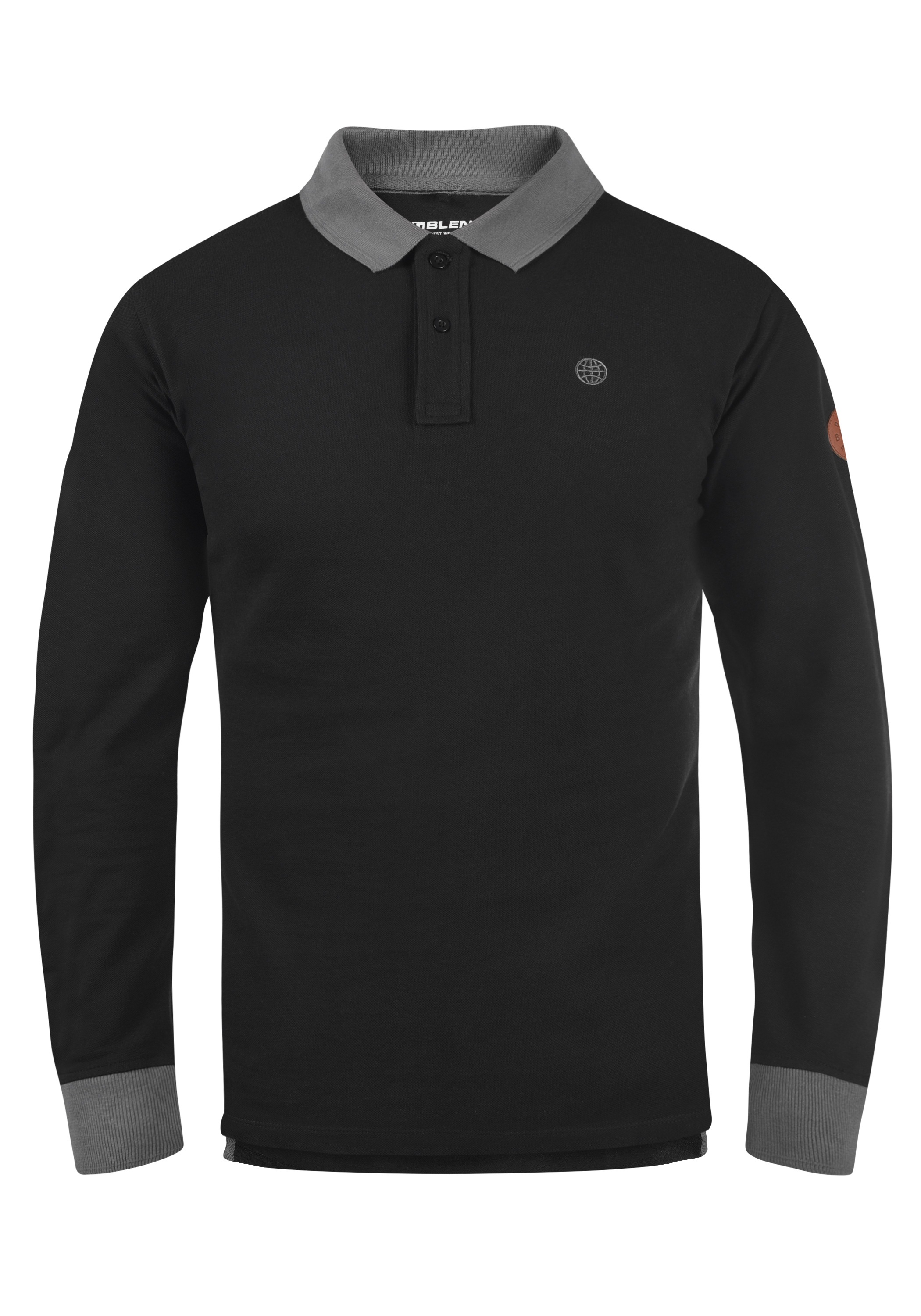 Blend Langarm-Poloshirt "BHRalle", Longsleeve mit verlängerter Rückenpartie günstig online kaufen