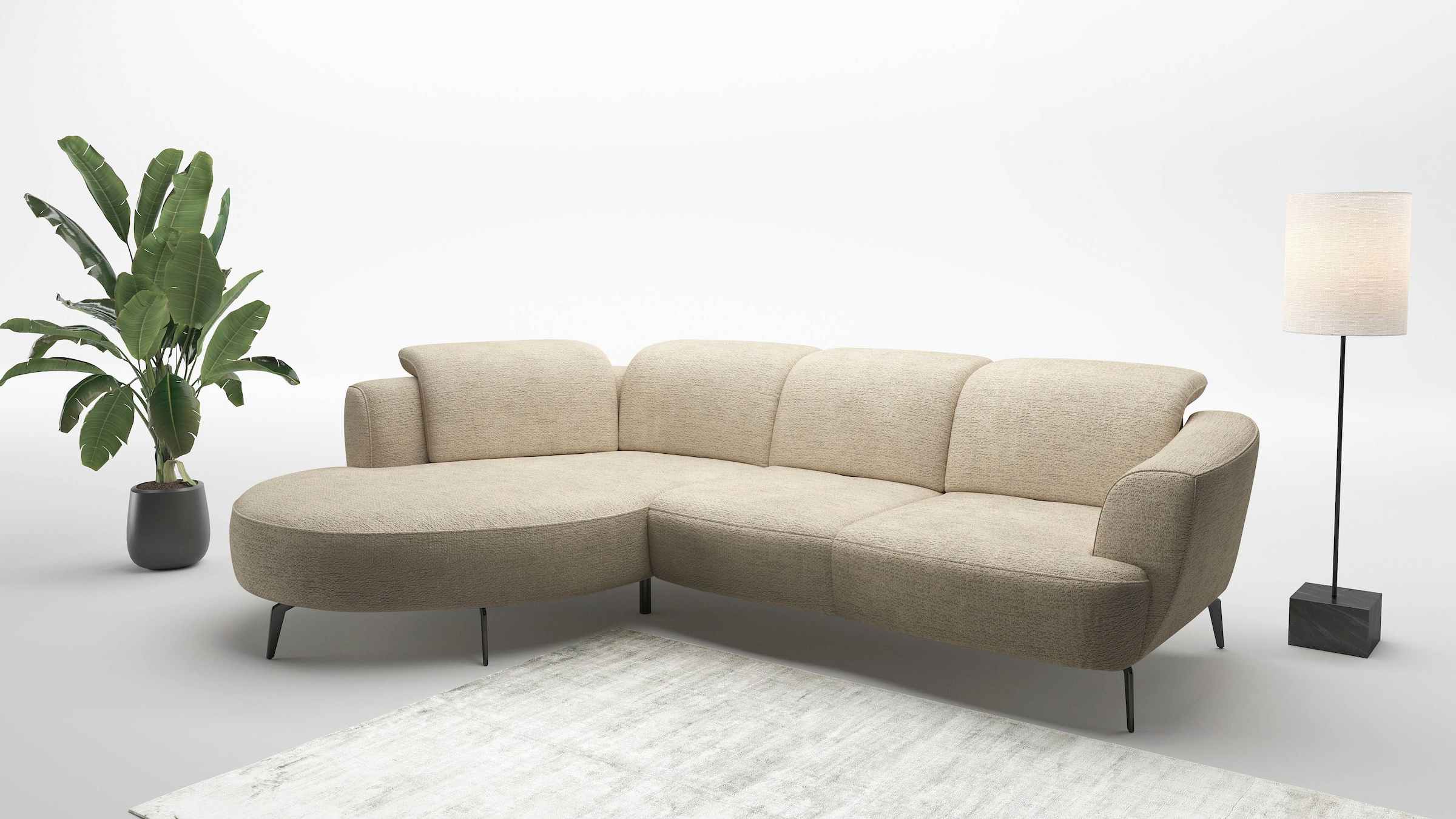 sit&more Ecksofa "Zoe" ink.Sitztiefenverstellung, wahlweise mit Kopfteilverstellung