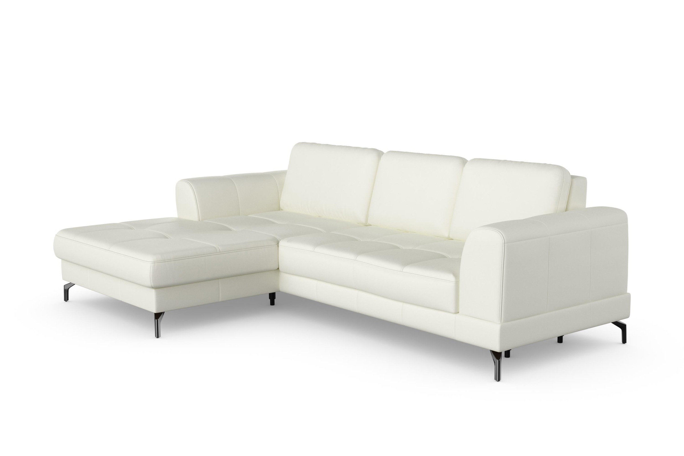 sit&more Ecksofa »Bendigo L-Form«, inklusive Sitztiefenverstellung, Bodenfreiheit 12 cm, in 2 Fußfarben