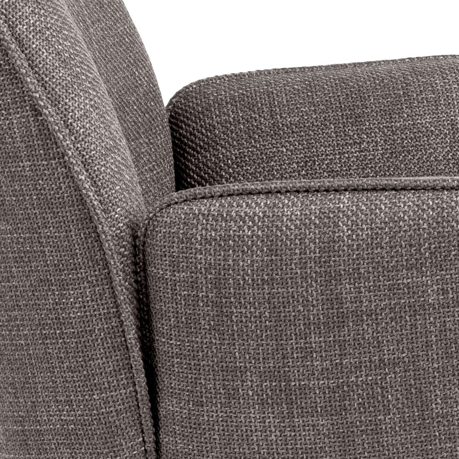 ACTONA GROUP Esszimmerstuhl »Glenda Armlehnstuhl, Polsterstuhl,«, Luxus-Microfaser, gepolstert, mit Armlehne, schwarze Stahlbeine, drehbar, 2er-Set