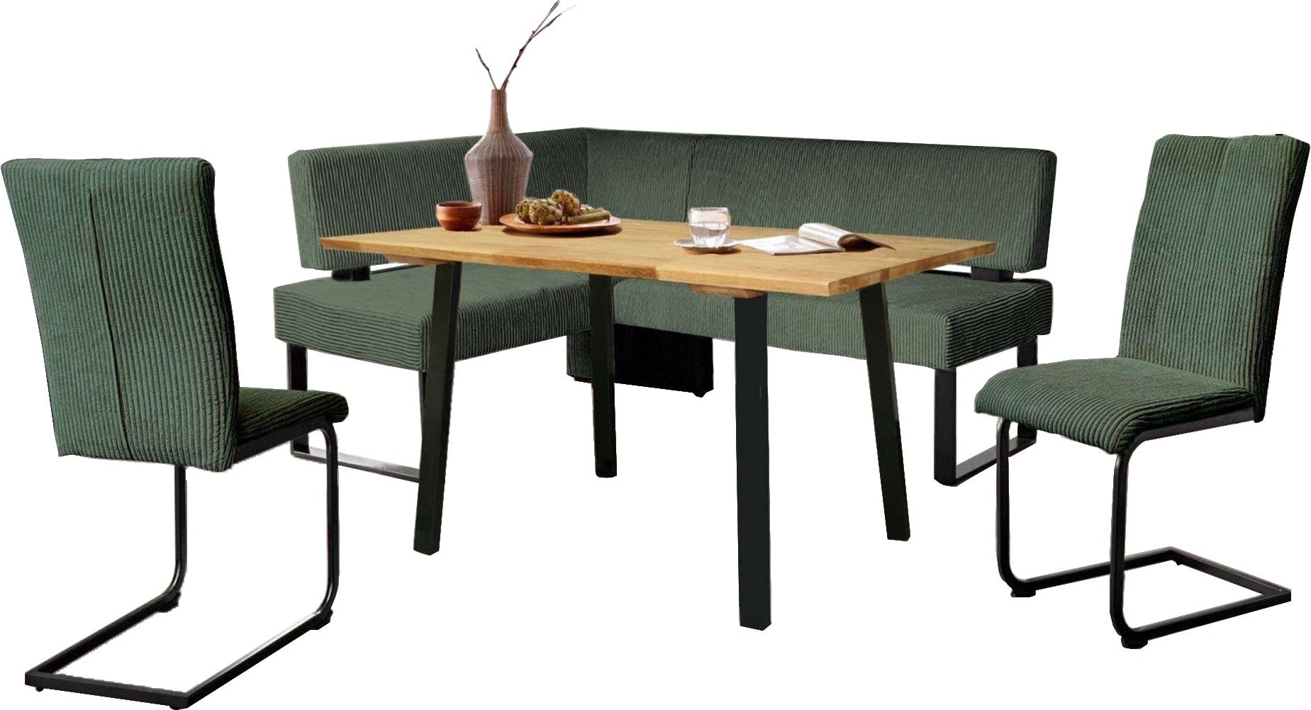 Home affaire Eckbankgruppe "Oliver", (Set, 4 tlg., 4-tlg), Eckbank mit Well günstig online kaufen