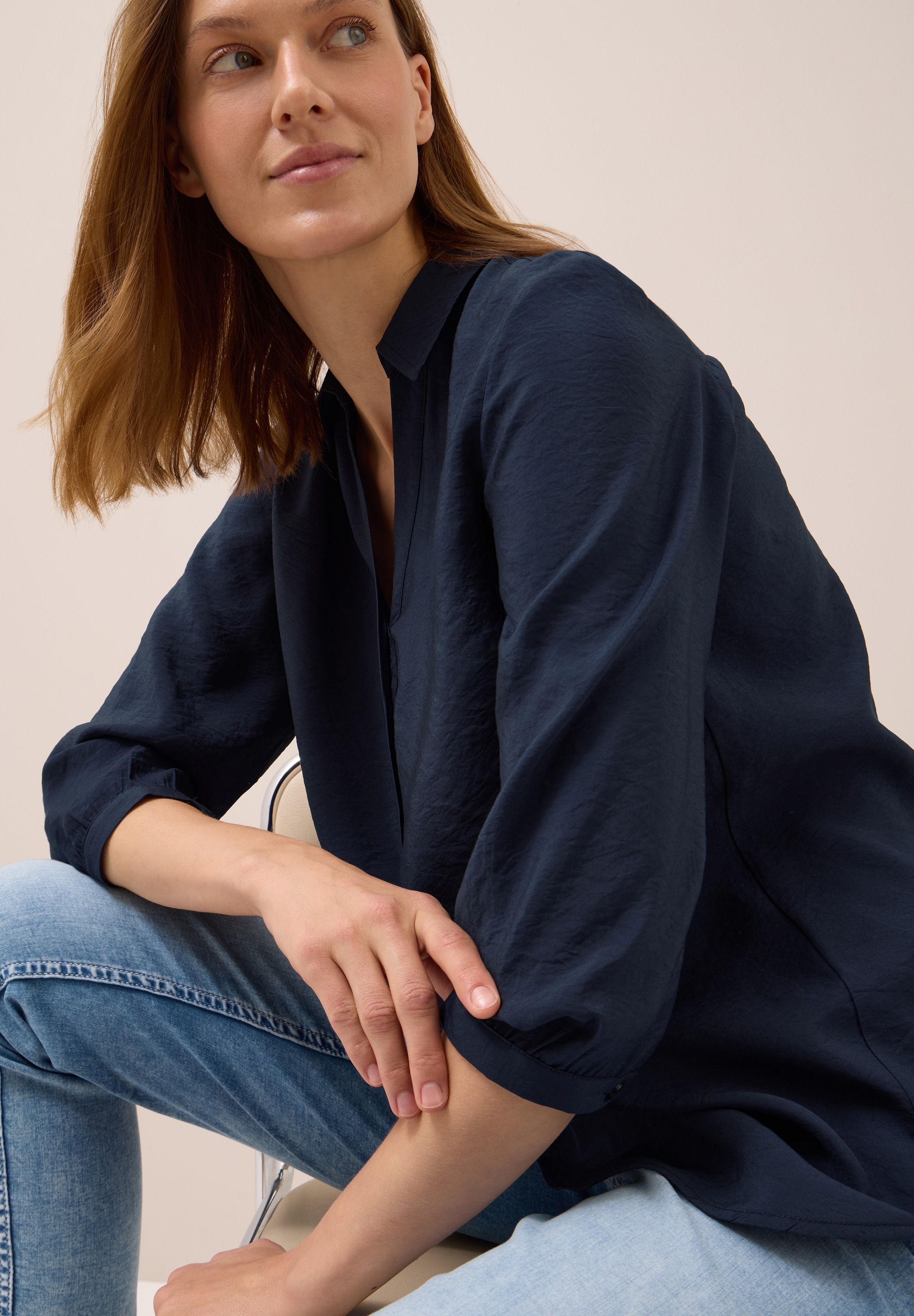 Cecil Klassische Bluse, mit abgerundetem Saum