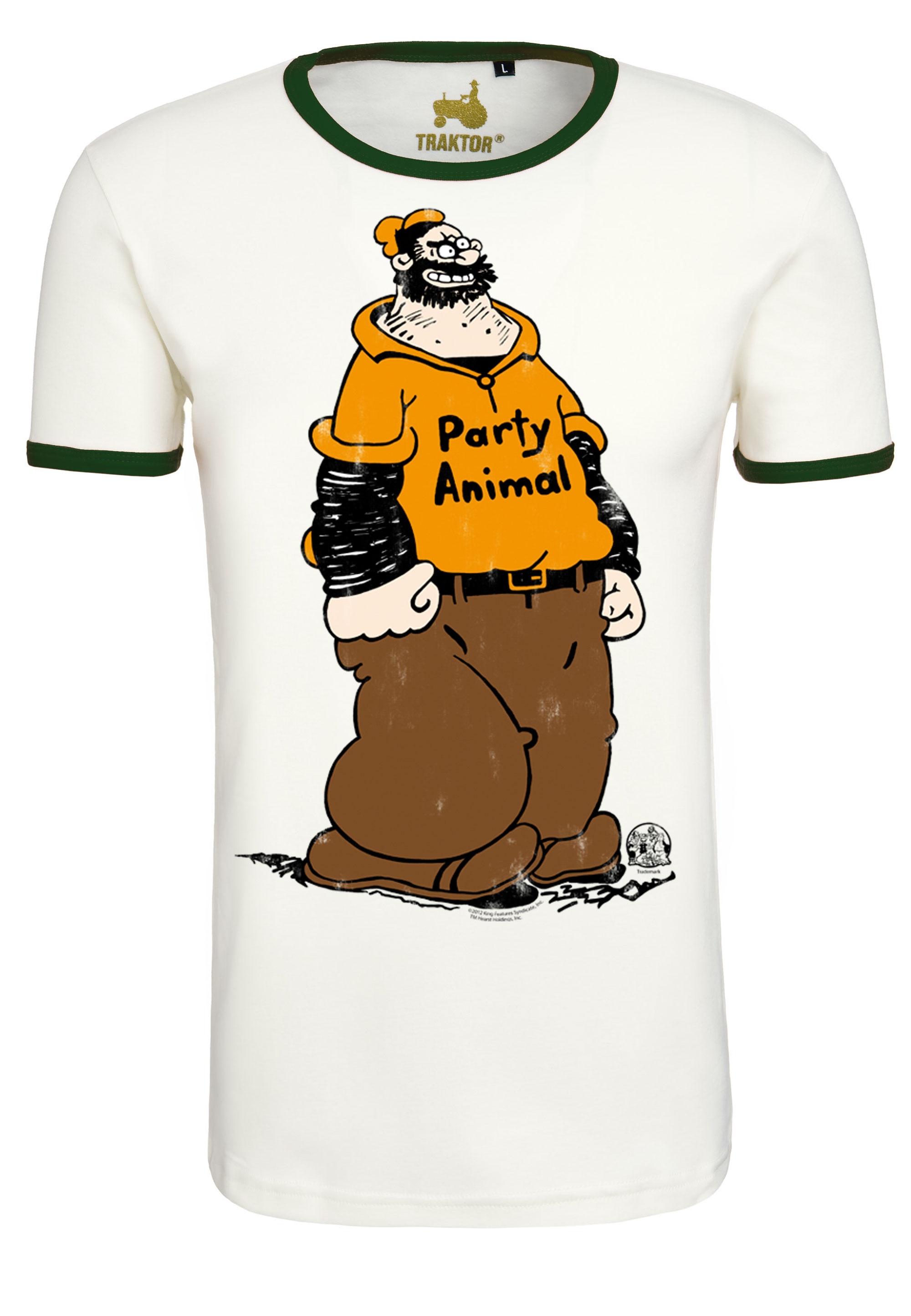 LOGOSHIRT T-Shirt »Popeye - Brutus Party Animal«, mit trendigem Comic-Print