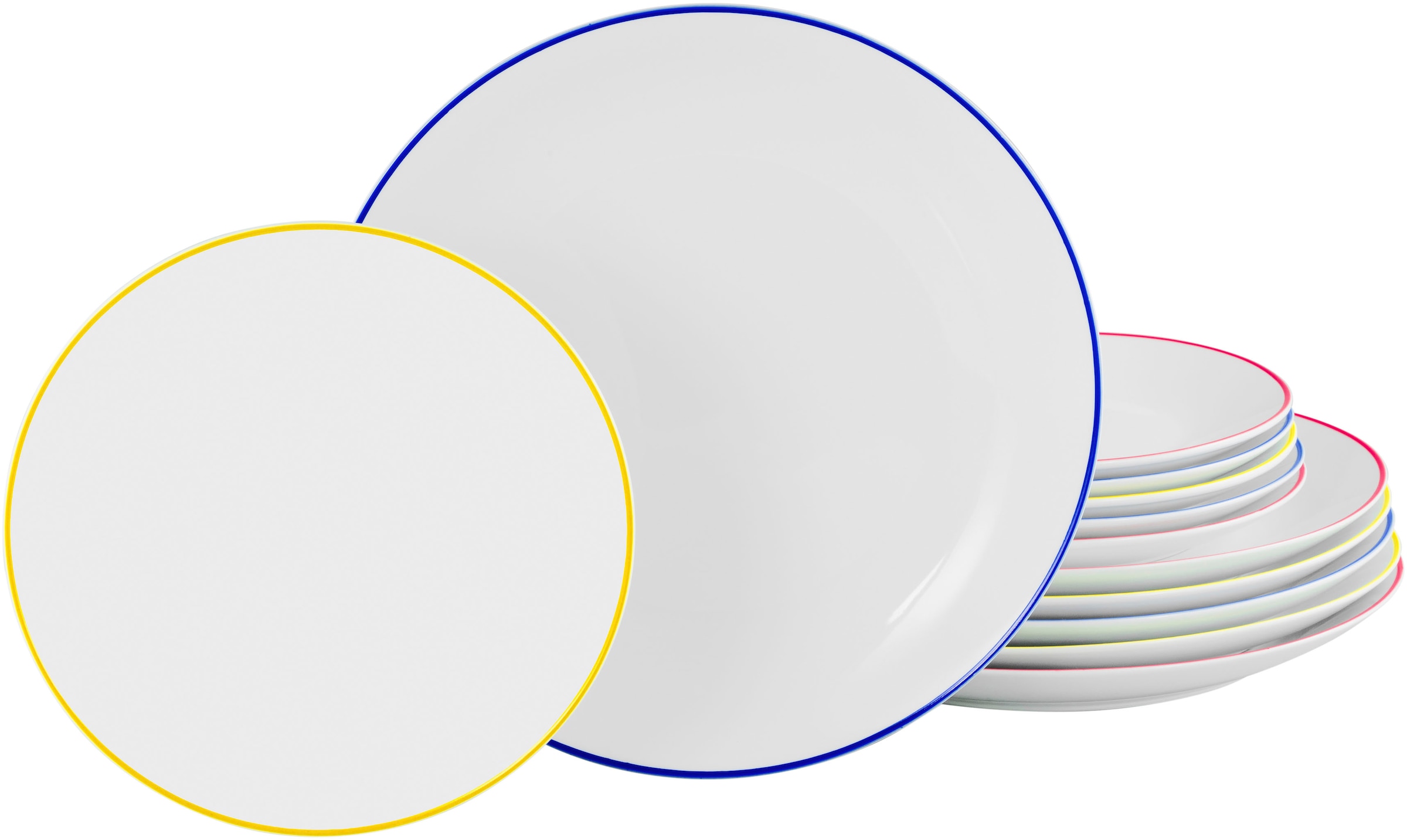 OTTO home Tafelservice "Alff" Teller Set, Geschirr-Set, harmonische, trendige Coupeform