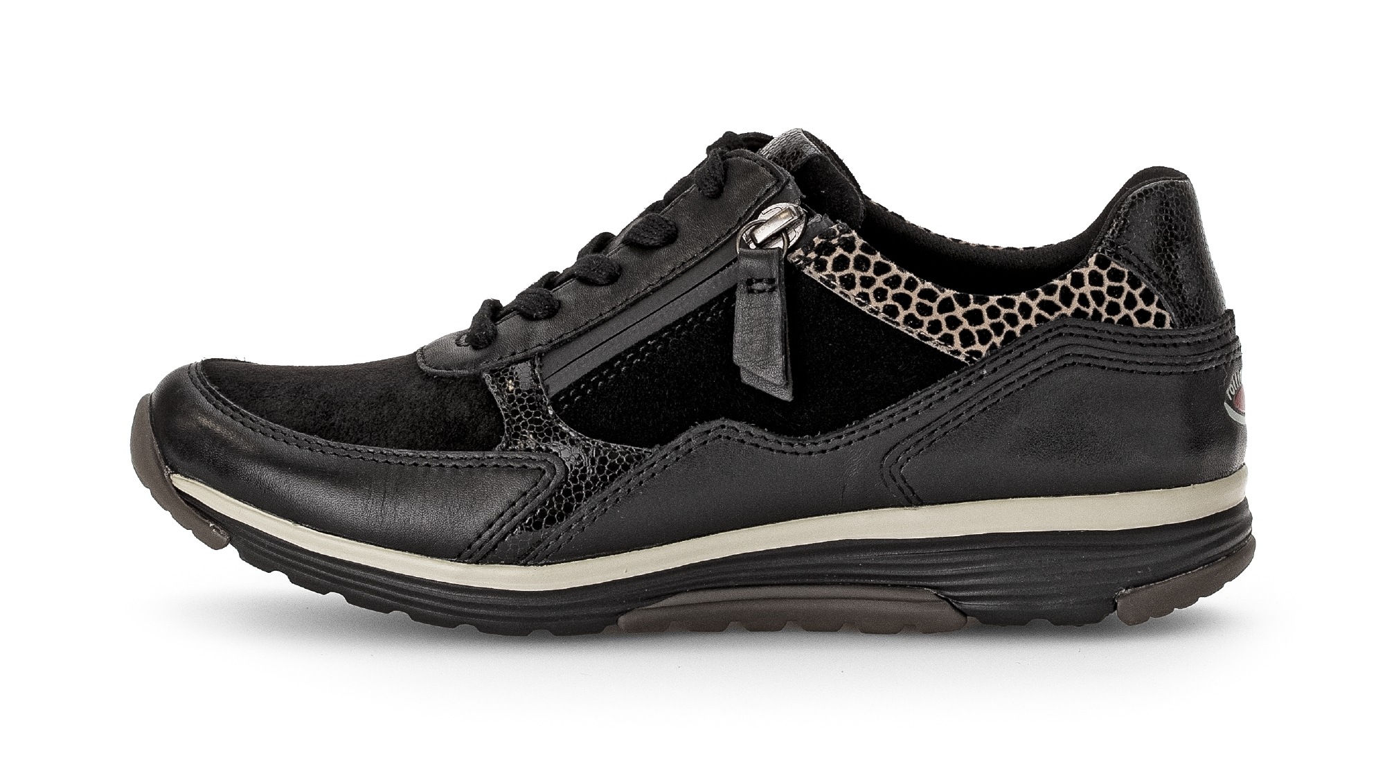 Gabor Rollingsoft Keilsneaker, Komfortschuh, Halbschuh, Schnürschuh mit Logo an der Ferse