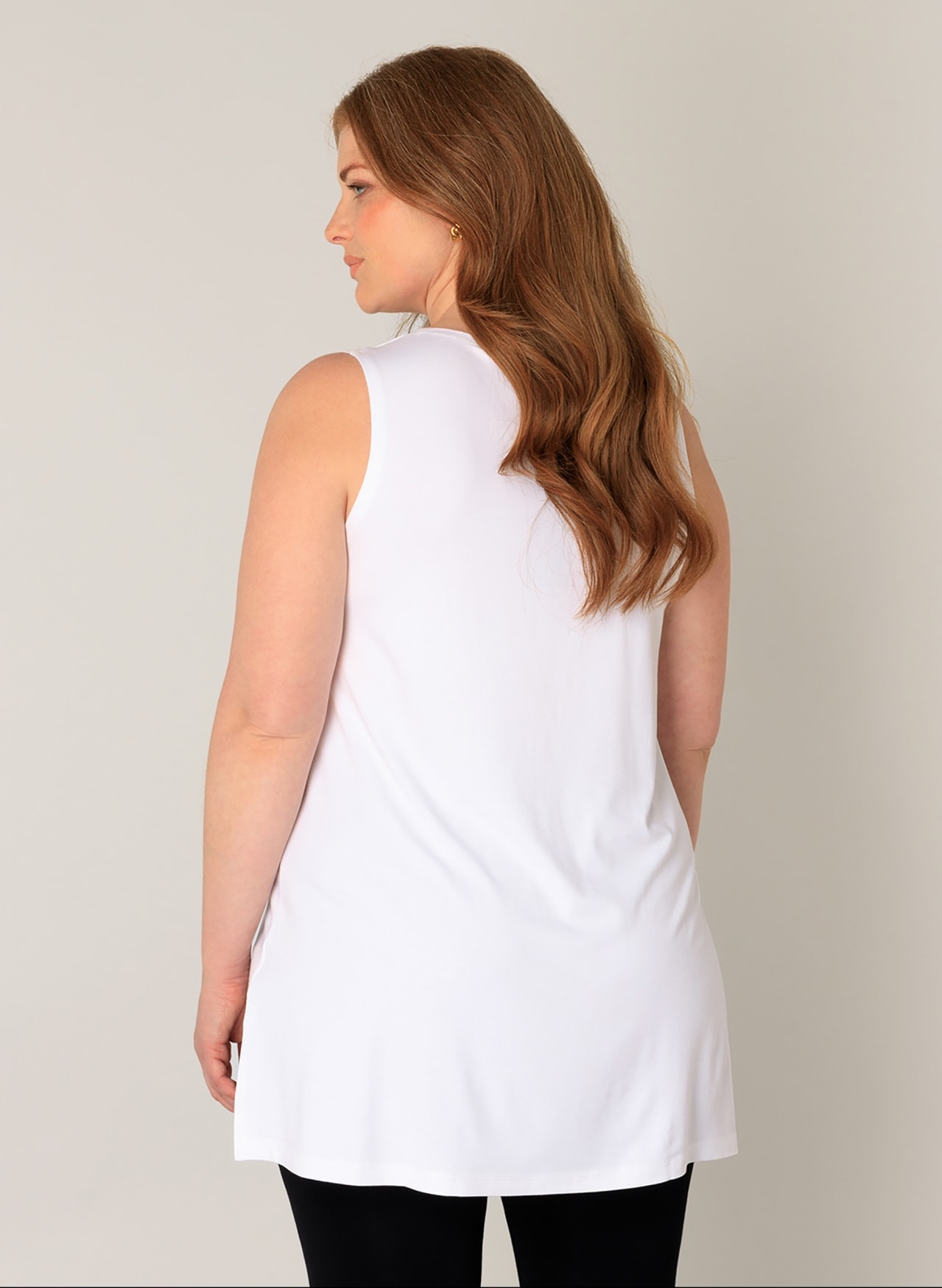 Base Level Curvy Longshirt "ABBIGALE", ärmellos, seitlich geschlitzt günstig online kaufen