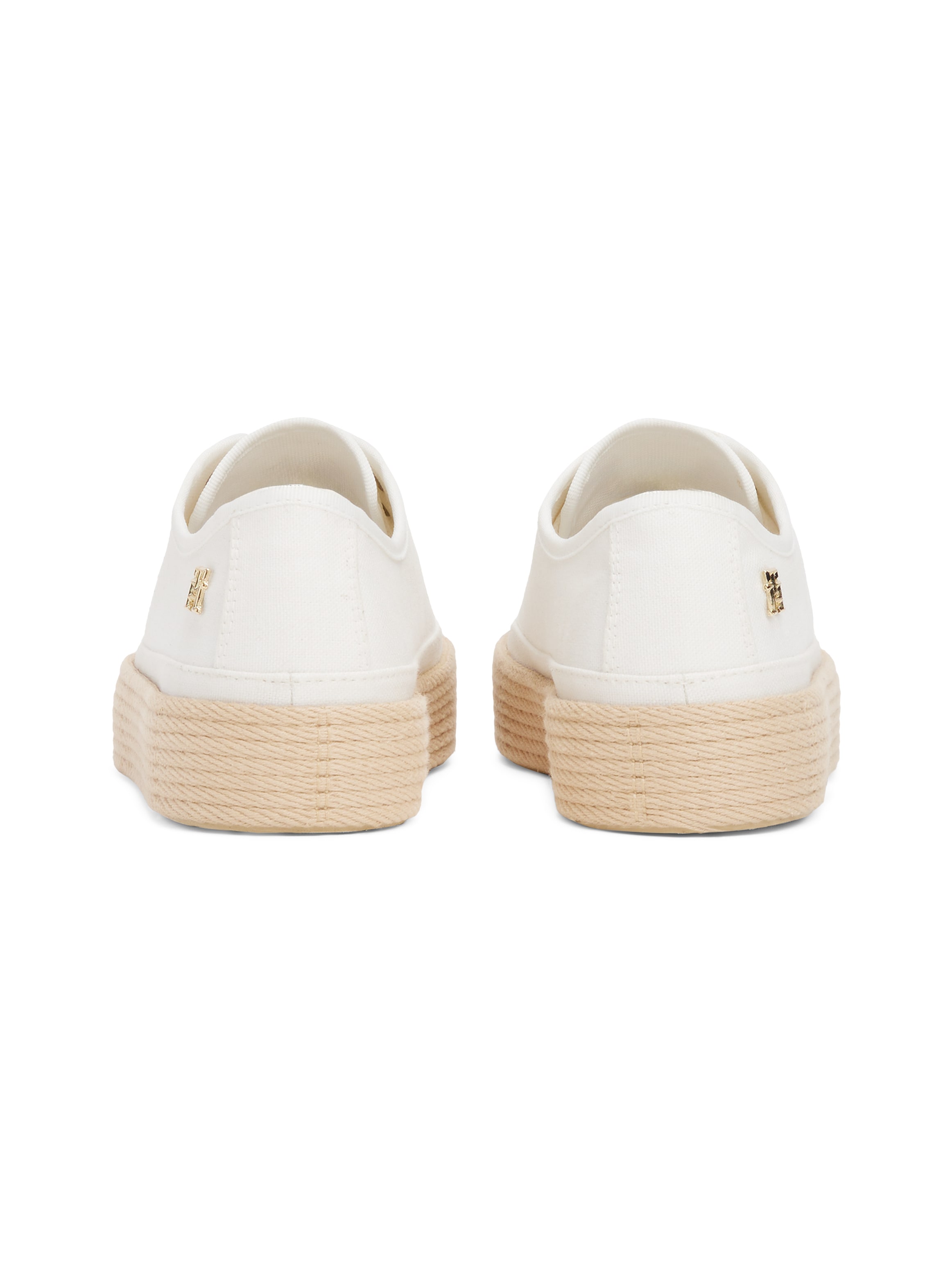 Tommy Hilfiger Plateausneaker »VULC ESPADRILLE SNEAKER«, Freizeitschuh, Halbschuh, Schnürer mit bastbezogenem Plateau