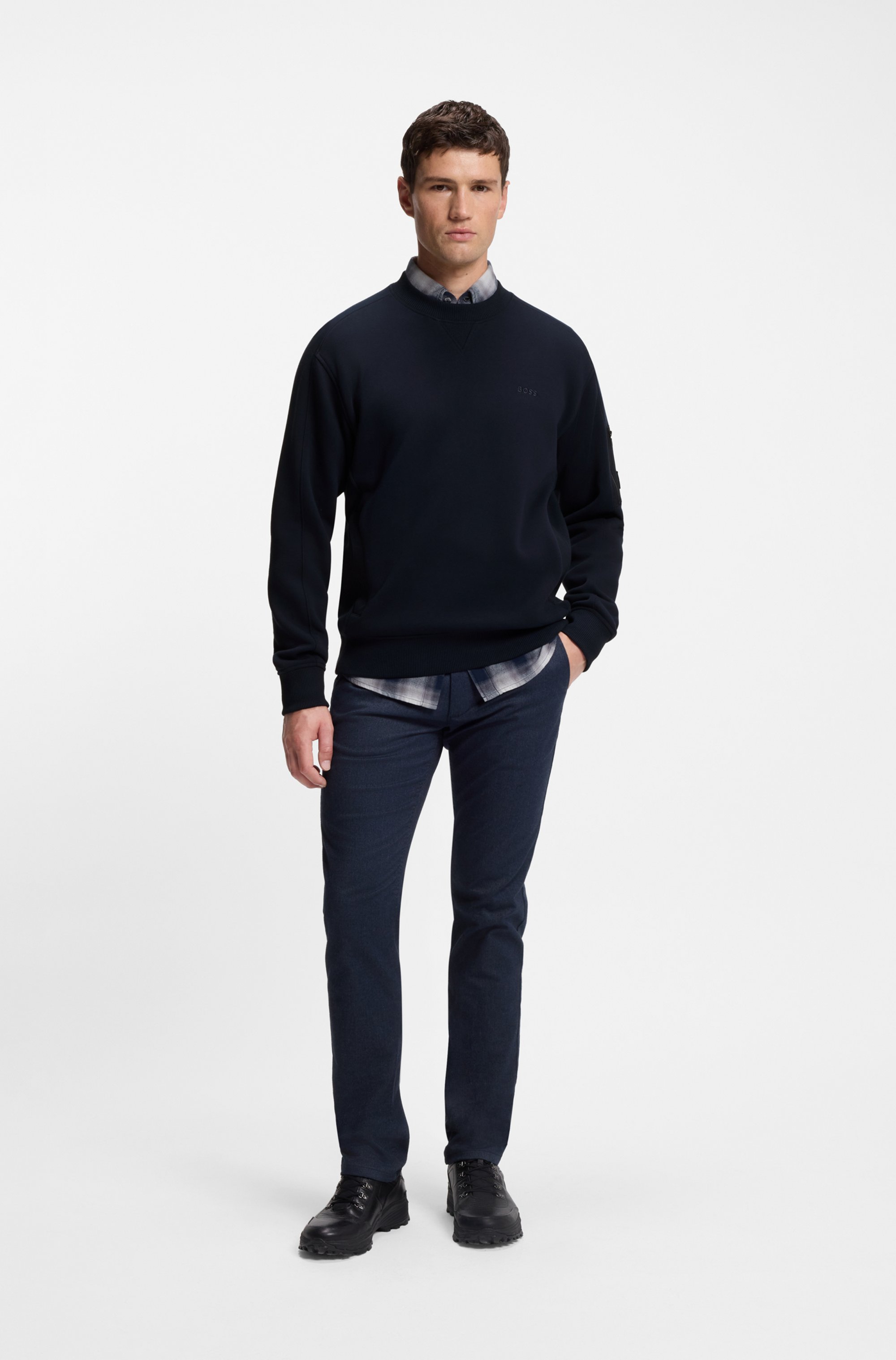 Thumbnail - BOSS ORANGE Sweatshirt "We mixed" mit Ärmeltasche und Eingrifftaschen