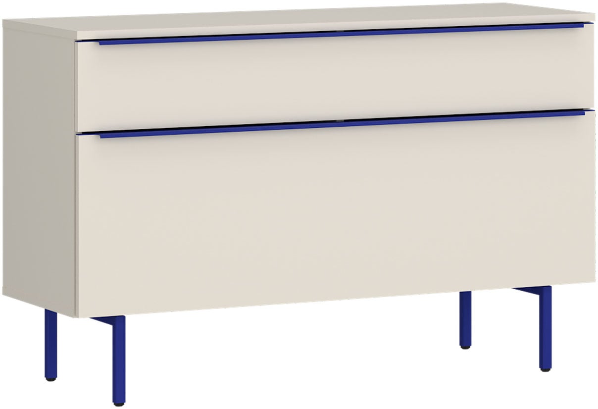 TOM TAILOR HOME Lowboard "COLOR PUZZLE 3 – 1 Klappe 1 Schublade mit farbigem Griff und Füßen" Kommode, Breite 110 cm,mit Klappe und Schublade, viel Stauraum