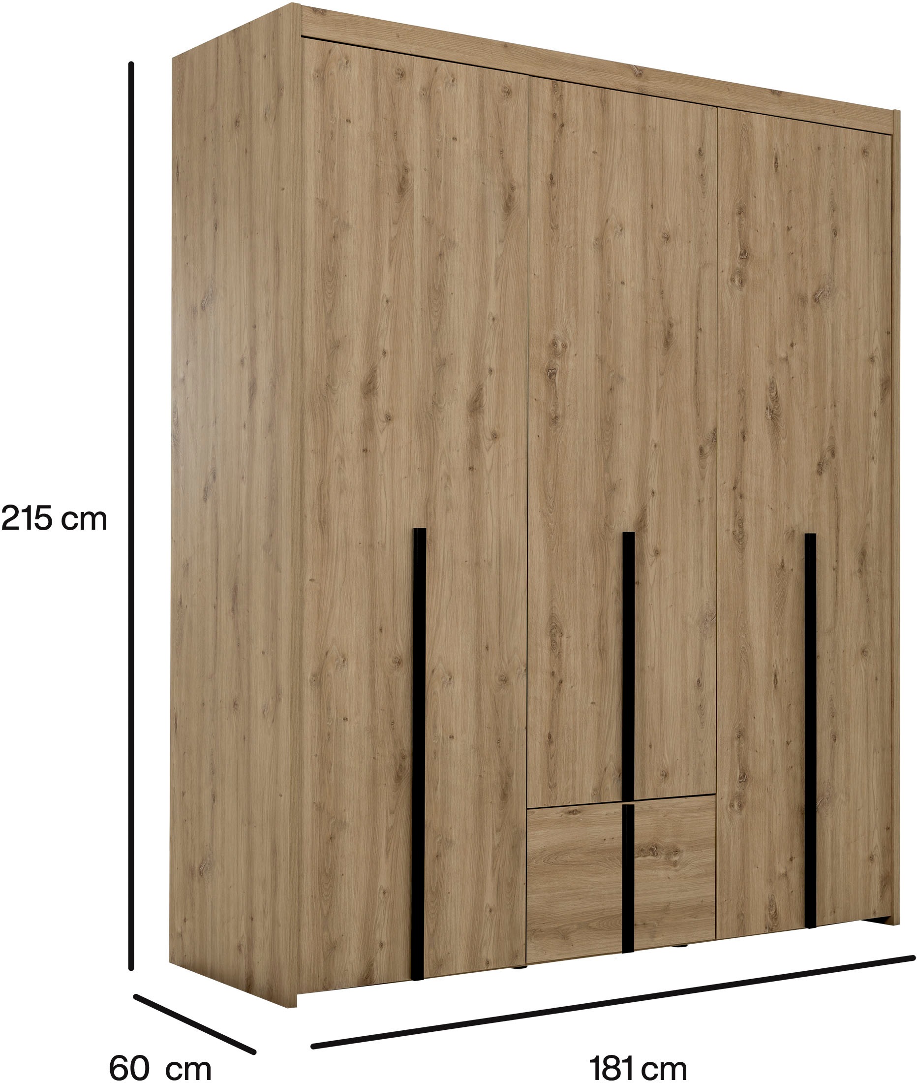 Gami Kleiderschrank »TREVOR« 1 Stk. tlg. Praktischer Stauraum mit großer Kapazität