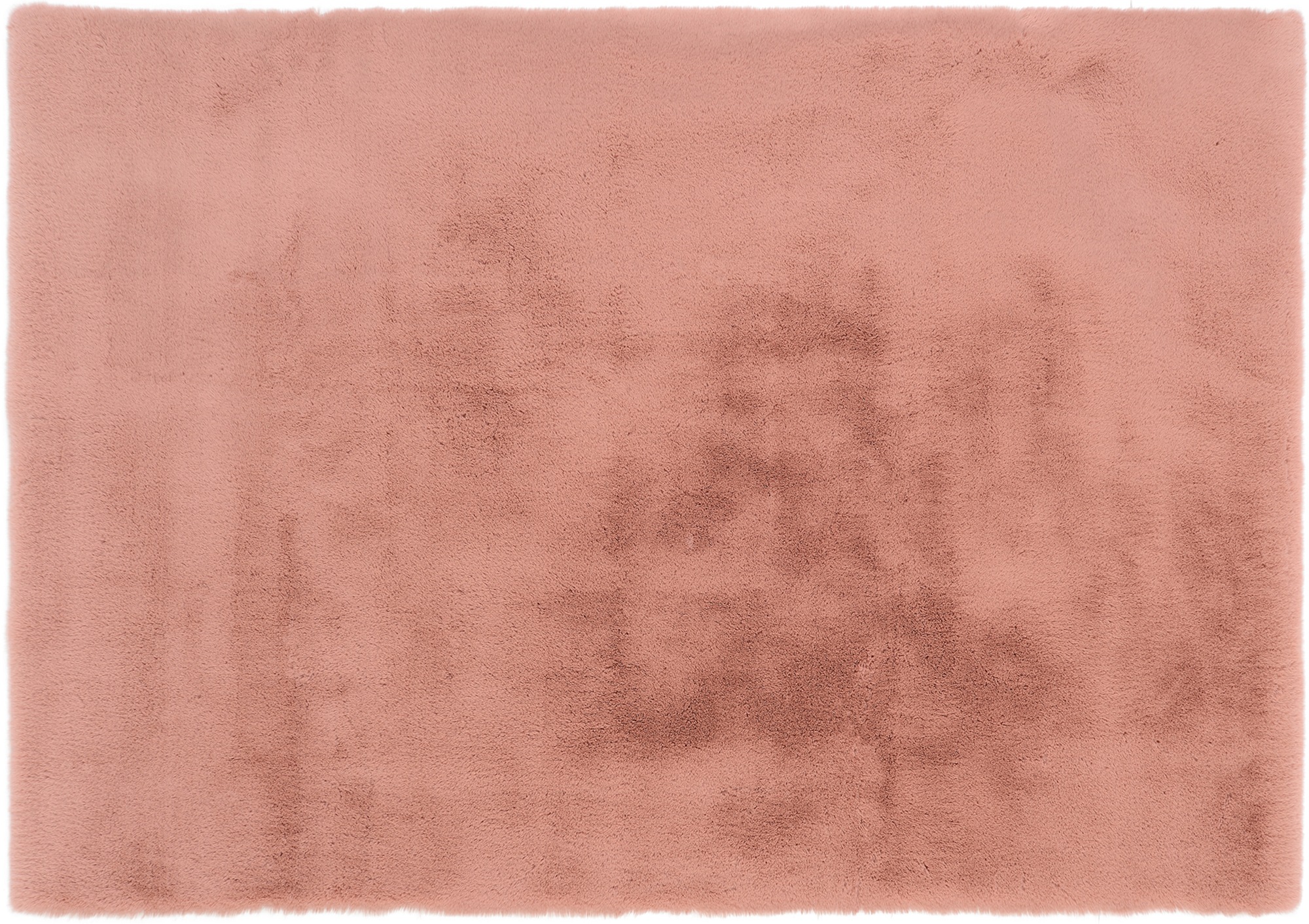 Hochflor-Teppich OCI DIE TEPPICHMARKE "ROCKY SOFT", rot (rosenholz), B:80cm H:35mm L:150cm, Polyester, Teppiche, Kunstfell, weich, kuschelig, maschinell gewebt, Kaninchen Haptik 3