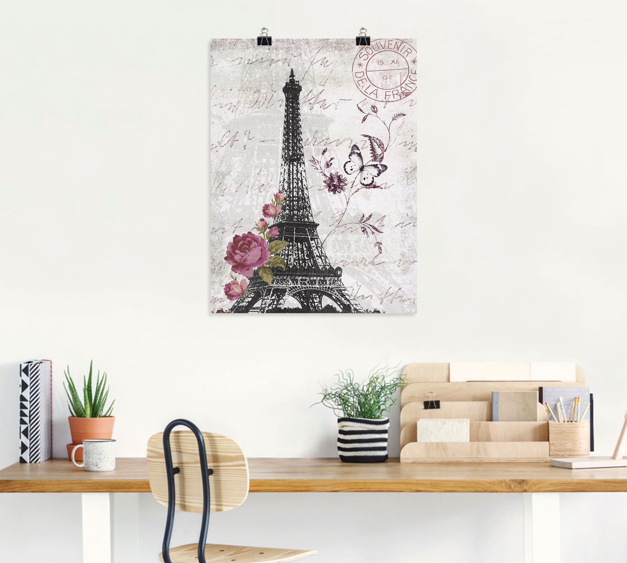 Artland Wandbild »Eiffelturm Grafik«, Bilder von Europa, (1 St.), als  Alubild, Leinwandbild, Wandaufkleber oder Poster in versch. Größen kaufen |  BAUR