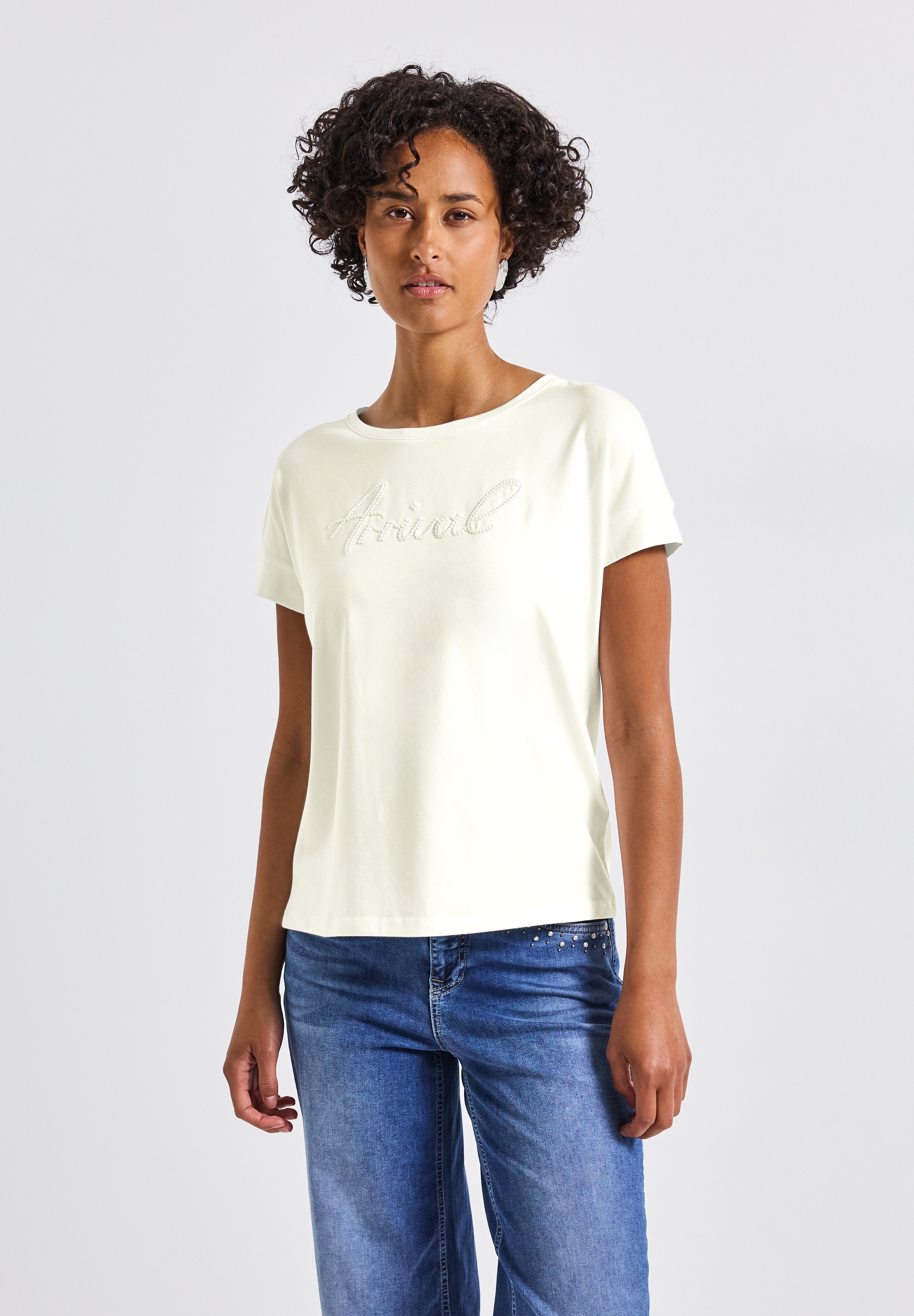 STREET ONE T-Shirt, aus softem Materialmix günstig online kaufen