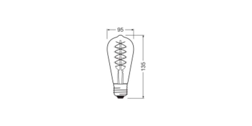 Osram LED-Filament »LED-Lampen Vintage« E27 1 Stk. Warmweiß