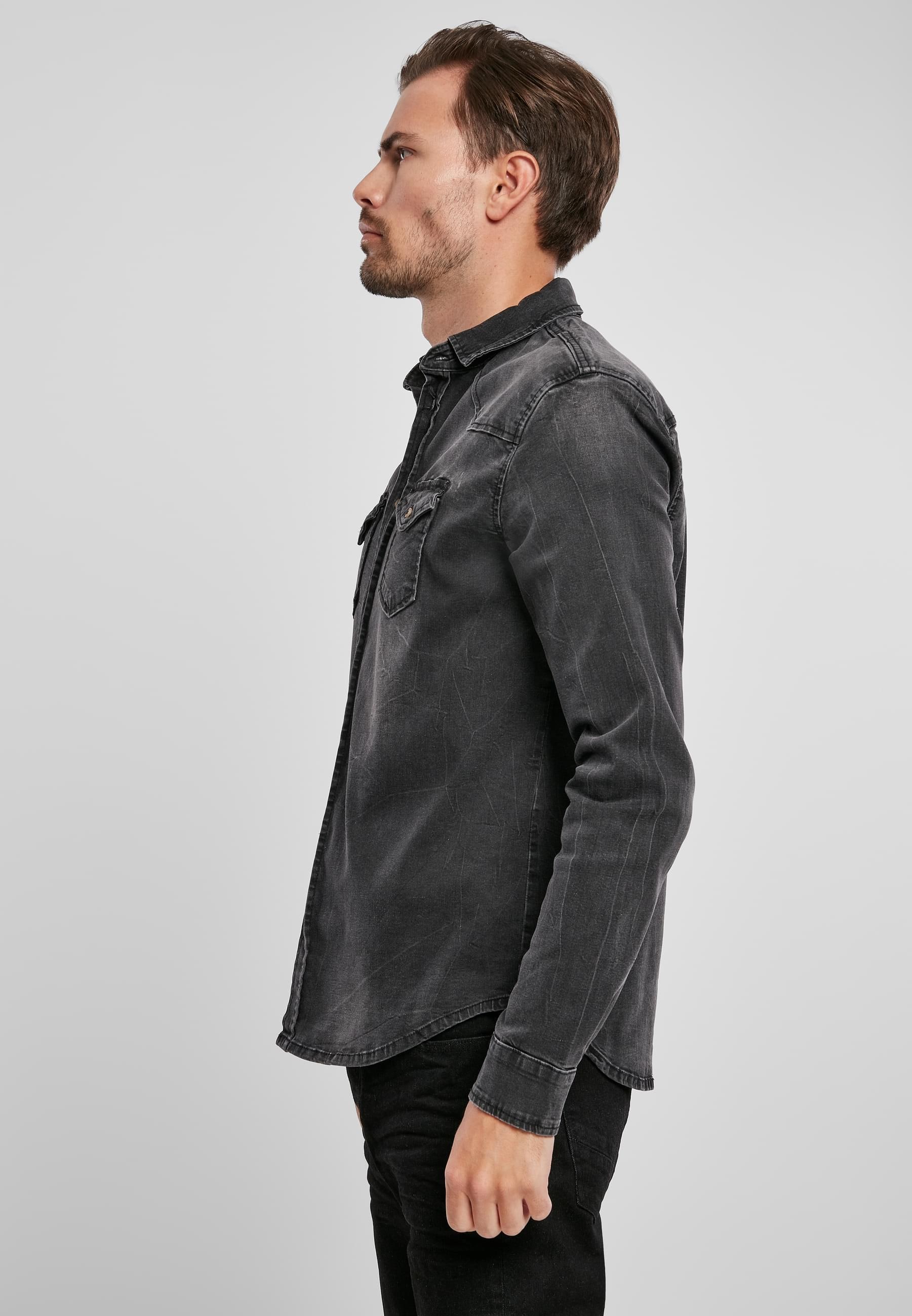 Brandit Langarmhemd »Brandit Herren Riley Denim Shirt«, (1 tlg.)