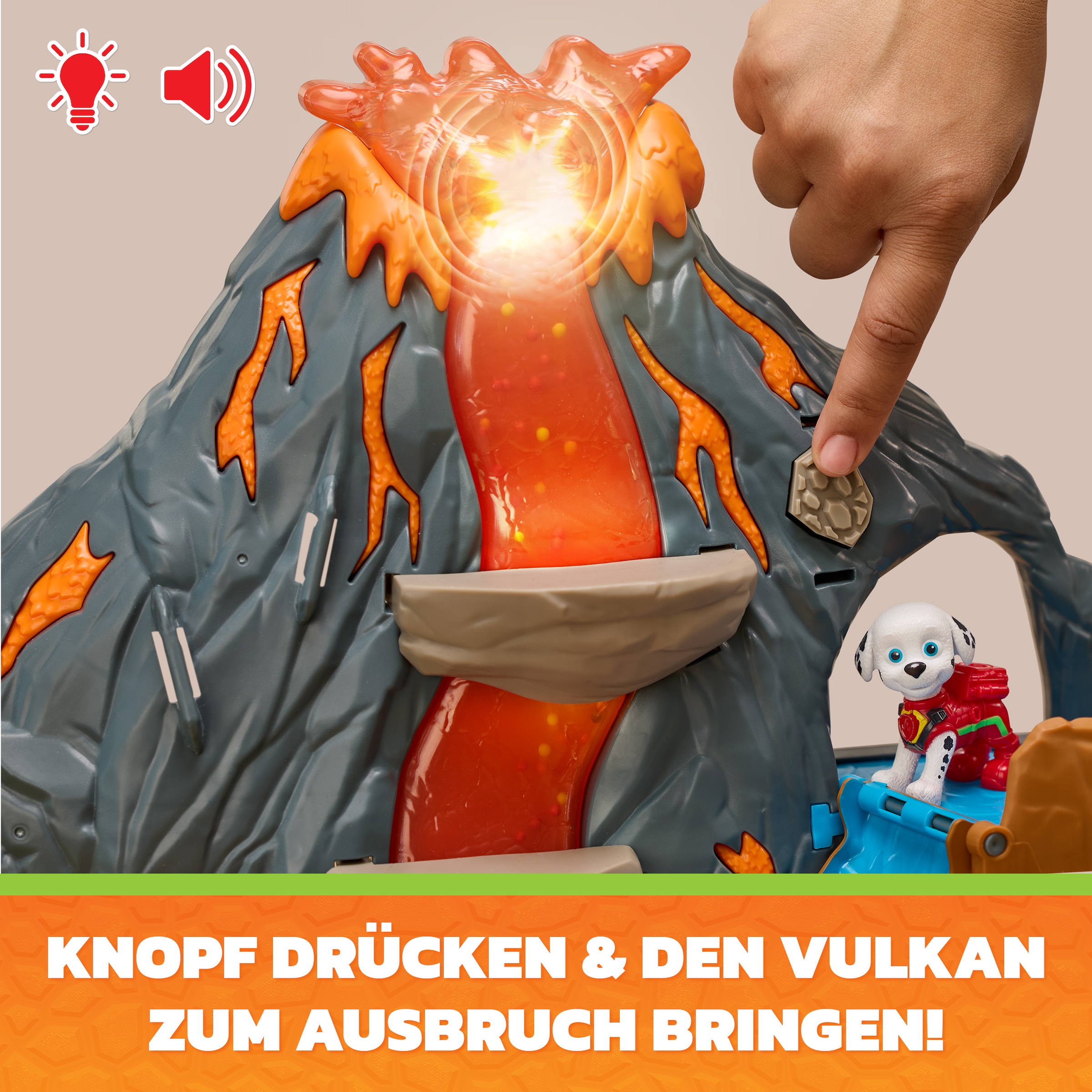 Spin Master Spielwelt »PAW Patrol: Der Dino Film, Super-Lava-Blast Vulkan-Spielset« mit Licht- & Soundeffekten