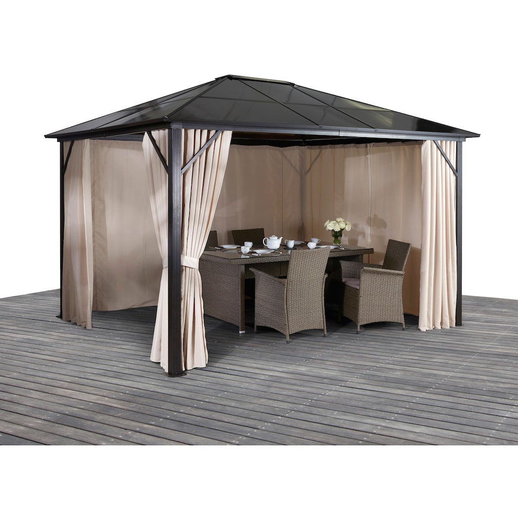 KONIFERA Pavillon »Aruba«, (Set), BxT: 300x400 cm, Aluminiumgestell