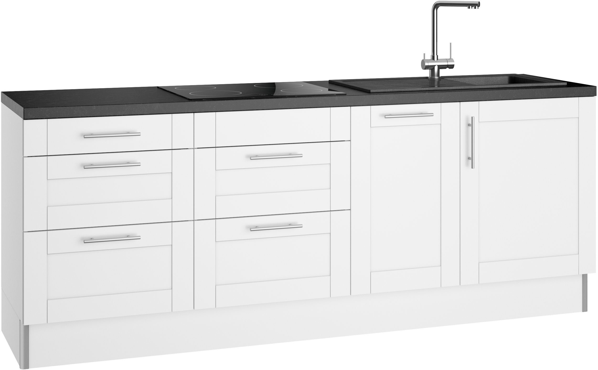 Thumbnail - KOCHSTATION Küche "KS-Ahus", Breite 225 cm, wahlw. Mit E-Geräten, Soft Close Funktion, MDF Fronten
