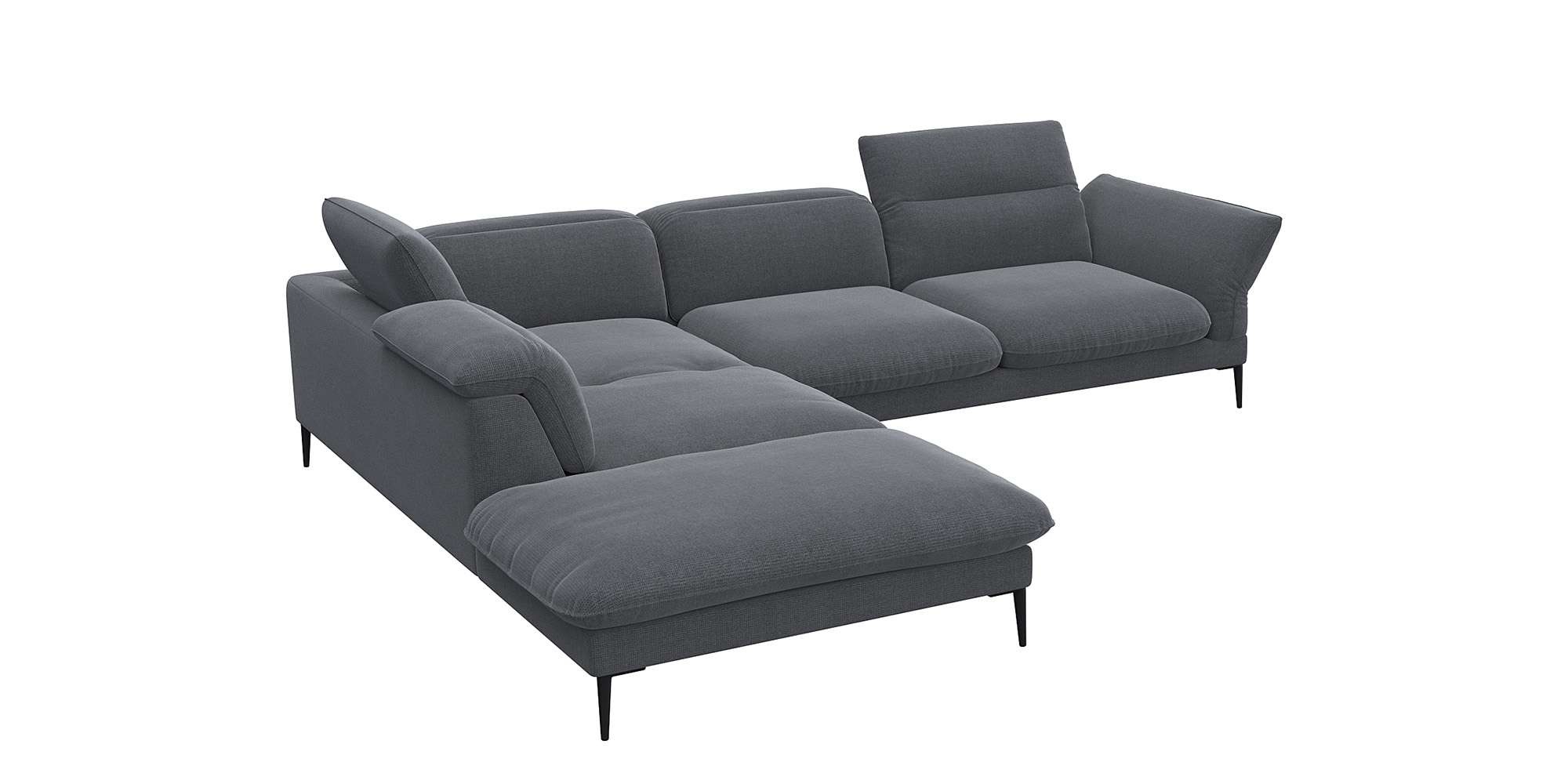 Ecksofa »Salino, Funktionssofa mit Ottomane, Relaxsofa, Ecksofa«, Sofa mit Arm- und...