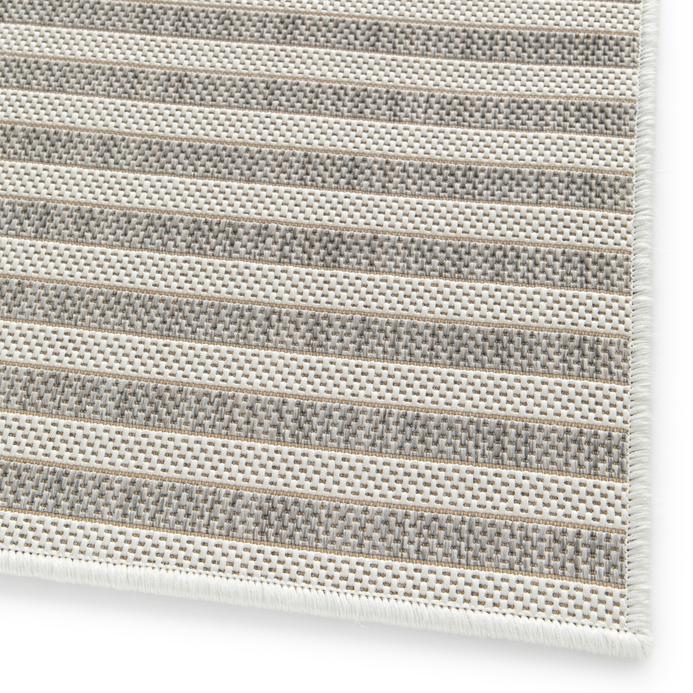 Primaflor-Ideen in Textil Teppich »Outdoorteppich RENEW - Stripes, Made in Belgium«, rechteckig, 4 mm Höhe, Flachgewebe, geometrisches Muster, In- und Outdoor geeignet
