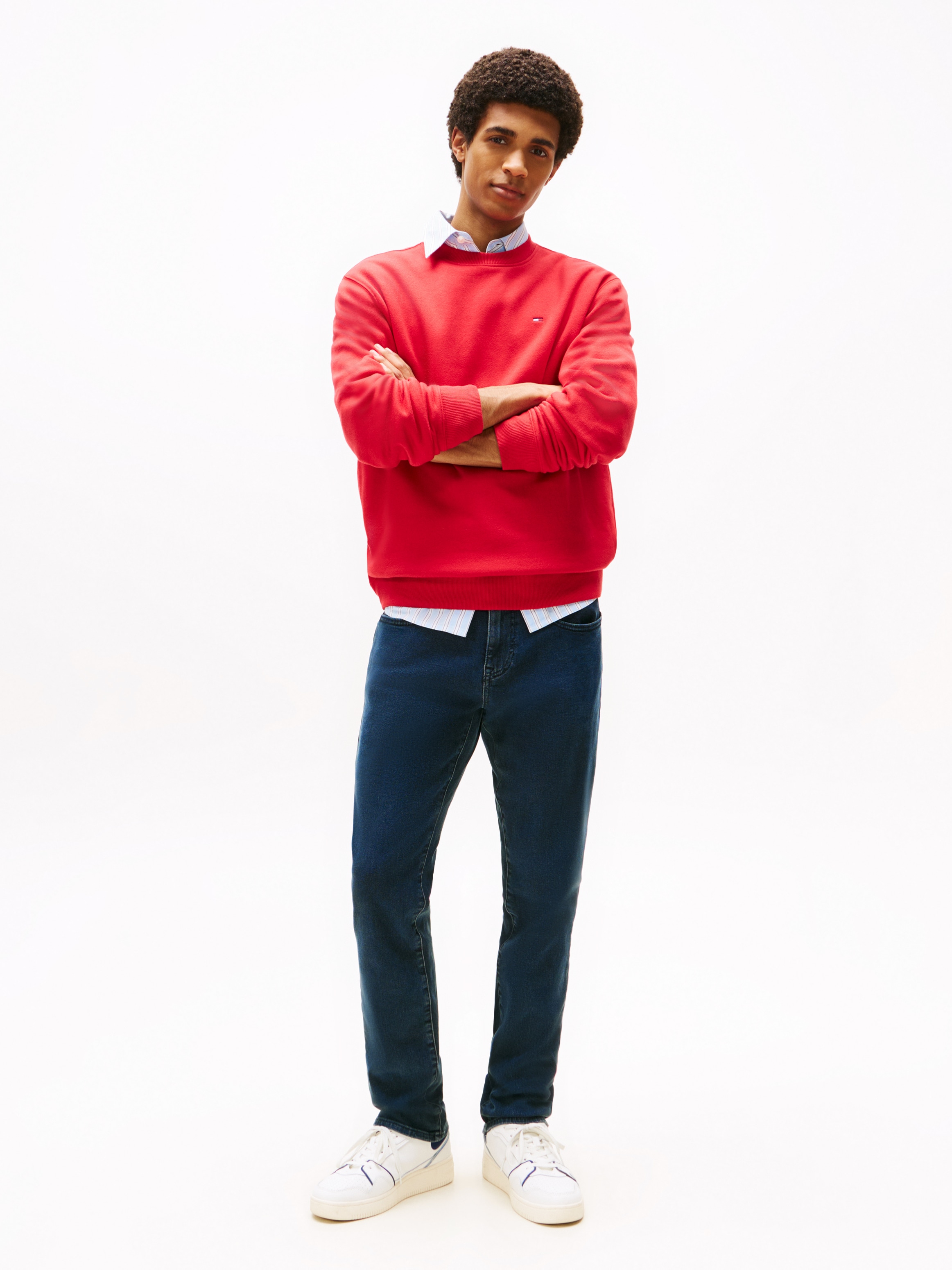 Tommy Jeans Gerade Jeans »SCANTON SLIM BI0234«, Mit Markenlabel aus Leder hinten