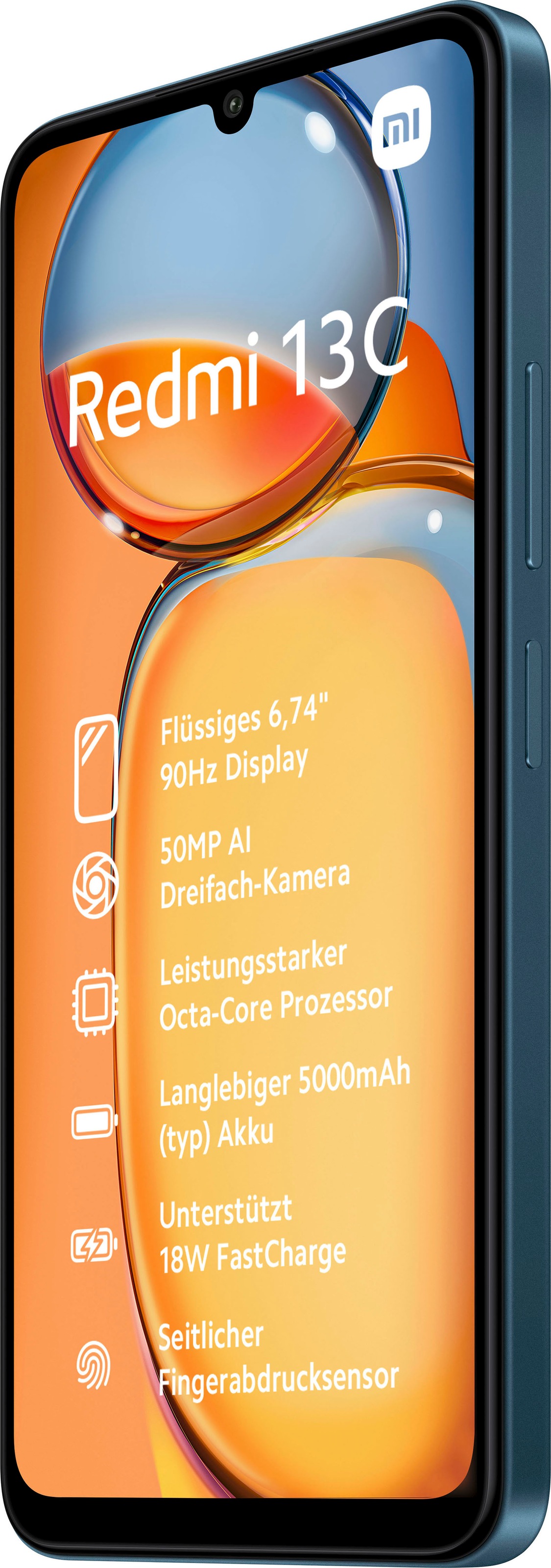 Xiaomi Smartphone »Redmi 13C 4GB+128GB«, Blau, 17,1 cm/6,74 Zoll, 128 GB Speicherplatz, 50 MP Kamera