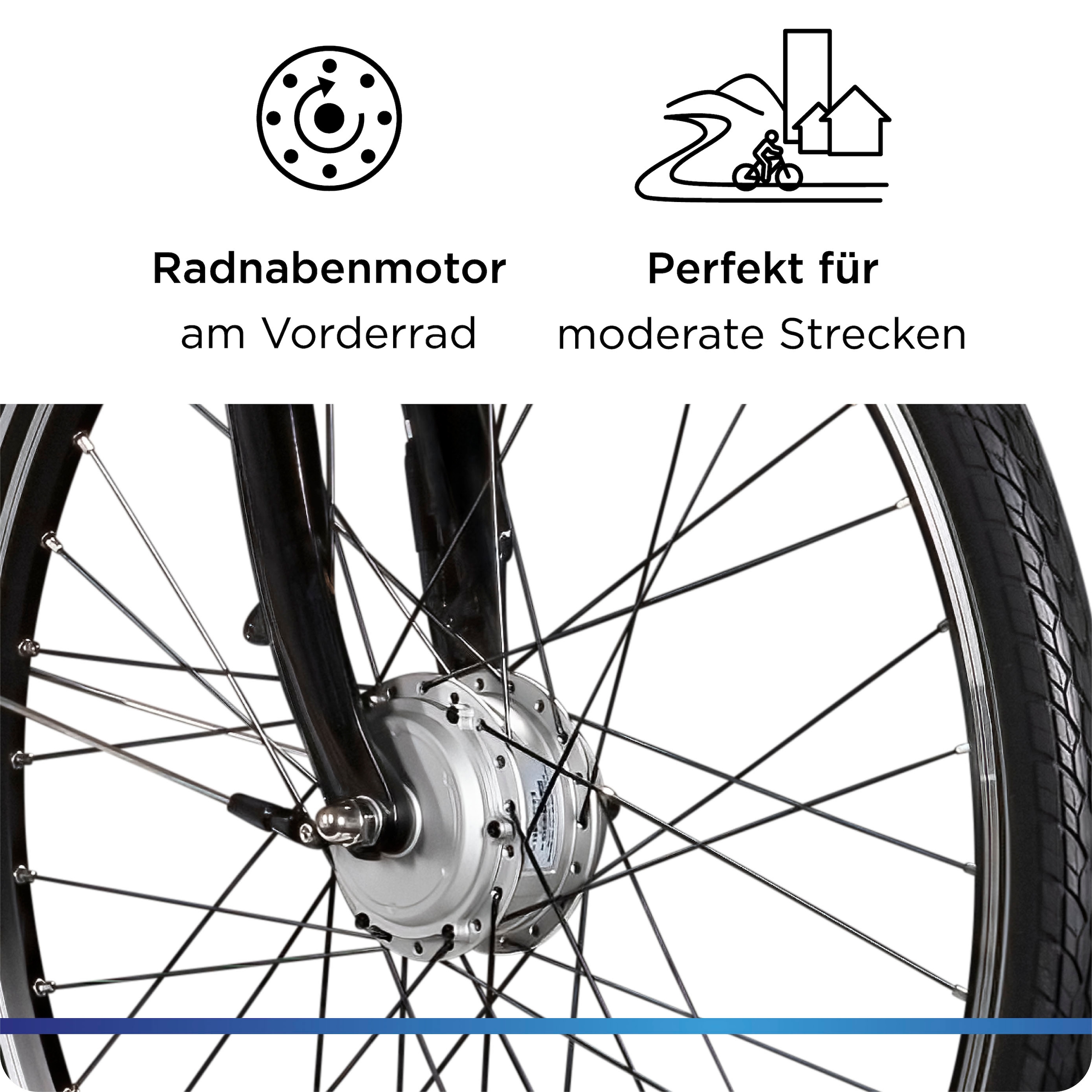Zündapp E-Bike »Z510«, 3 Gang, Shimano, Nexus SC-3C41, Frontmotor 250 W, Pedelec, Elektrofahrrad für Damen u. Herren