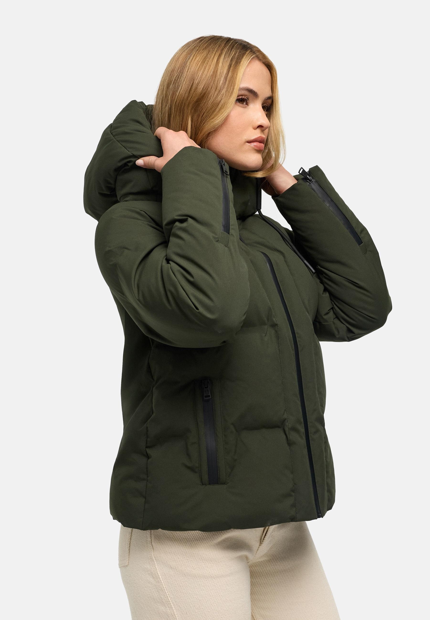 Navahoo Outdoorjacke »Wolkentanz XIV« mit Kapuze Kurze Damen Steppjacke mit abnehmbarer Kapuze