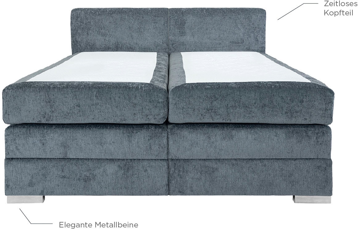 Home affaire Boxspringbett »Juliste inkl. Bettkasten und PUR-Schaum-Topper« erhältlich in den Breite 160, 180 & 200cm