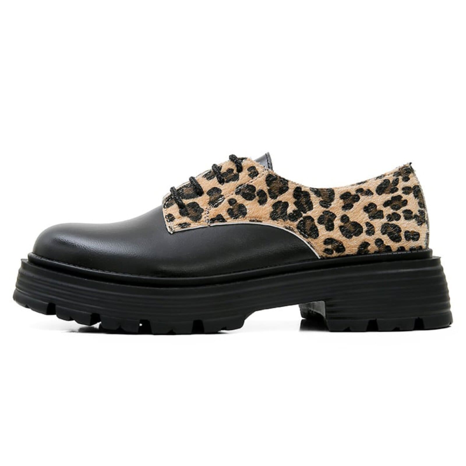 DOGO "Brooklyn Black-Leo Damen Halbschuhe" Handgefertigt