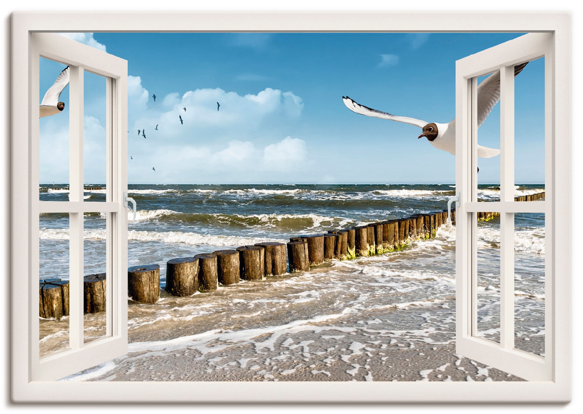 Artland Paveikslas »Fensterblick - Ostsee« Fen...