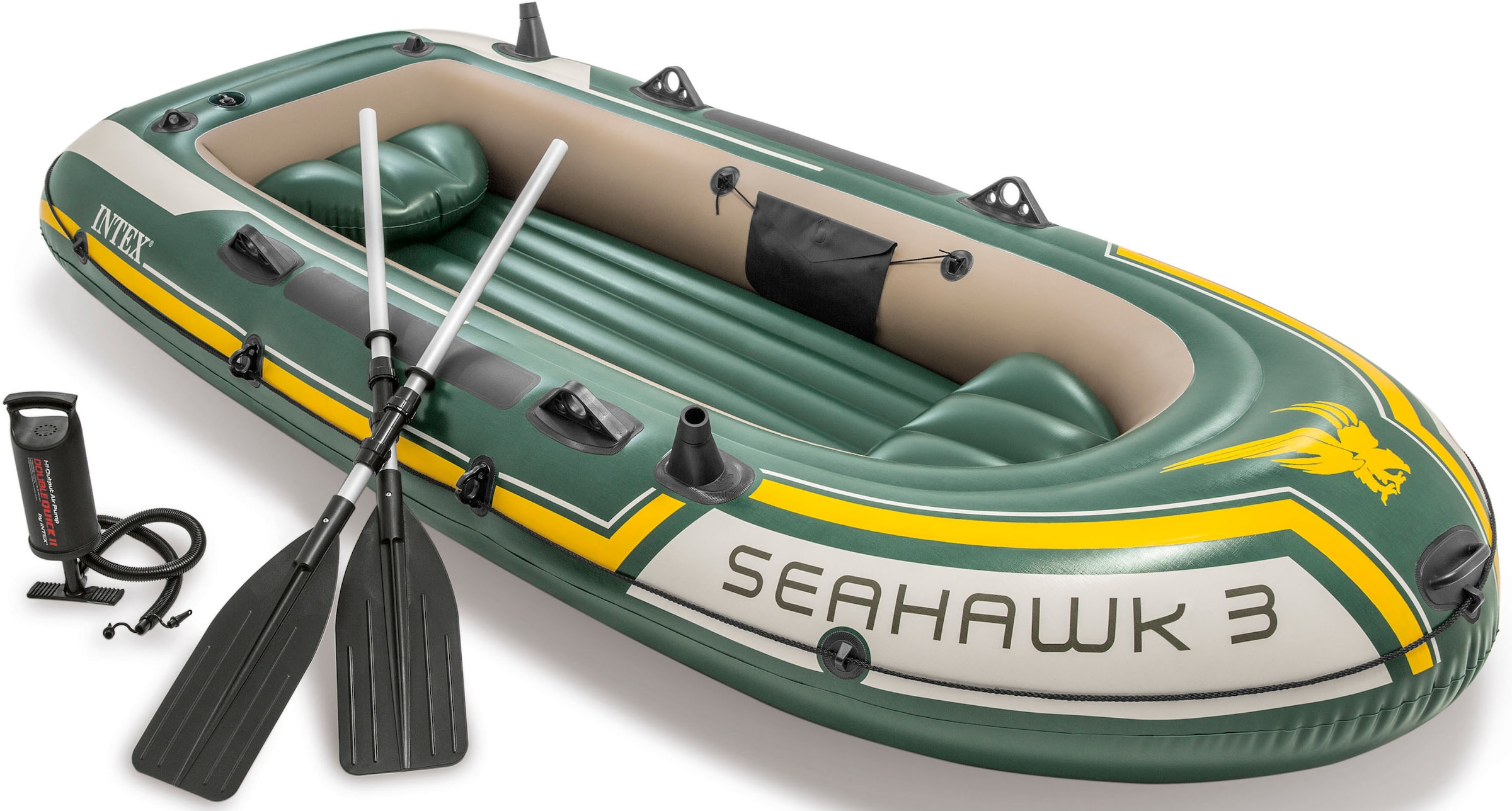 Intex Schlauchboot »Seahawk 3«, (Set, mit 2 Paddeln und Luftpumpe)